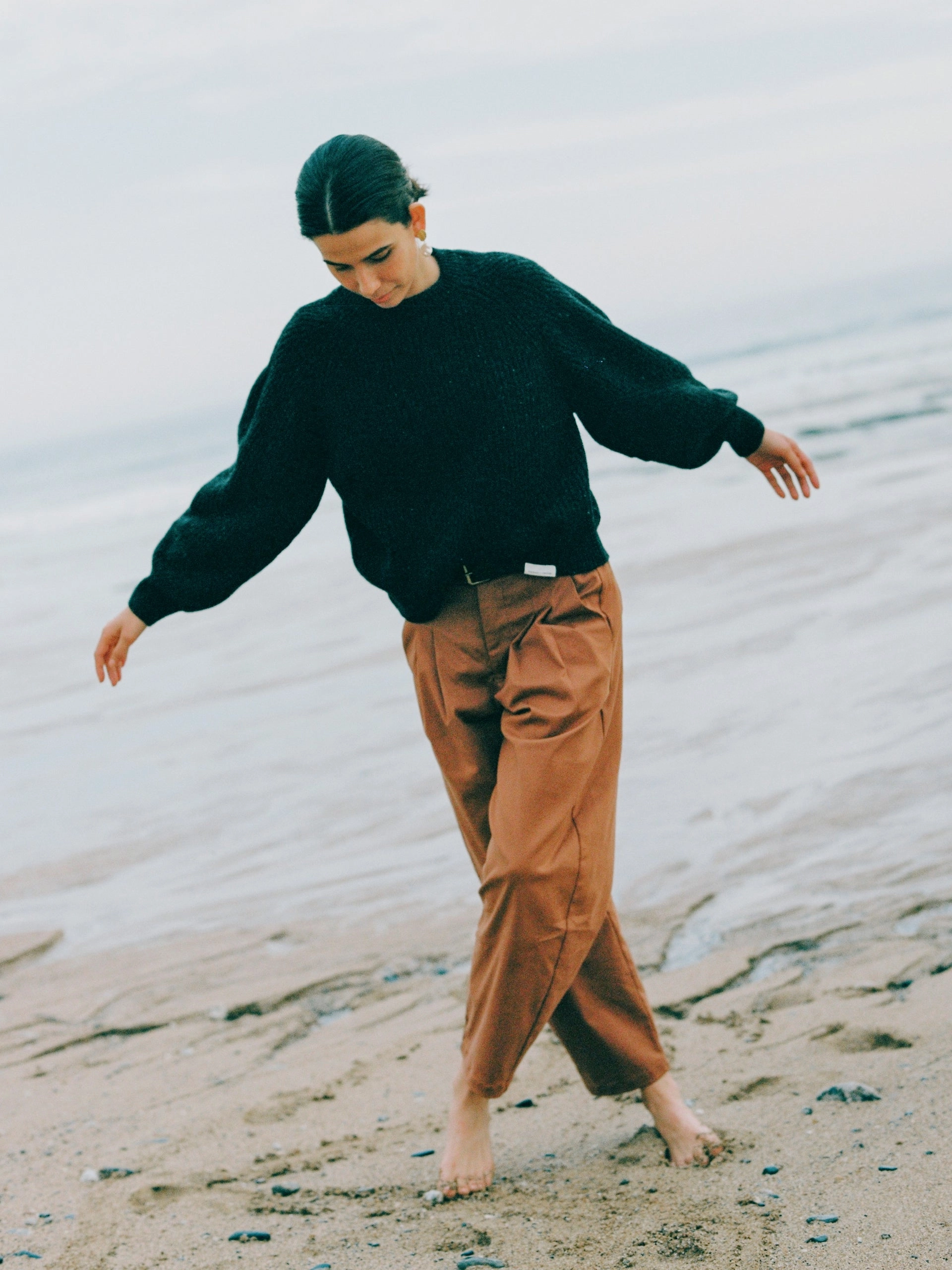 Amy Powney   Finisterre Women's Fisherman Rib Crew Neck Jumper MachineWashable