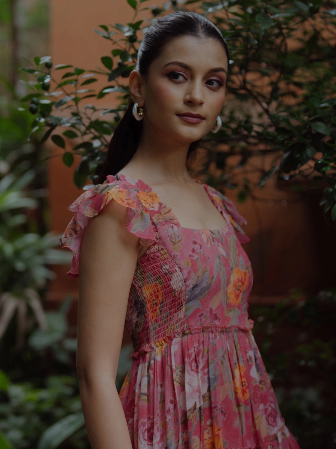 Street Edge Anayna Women's Georgette Printed Tier Dress