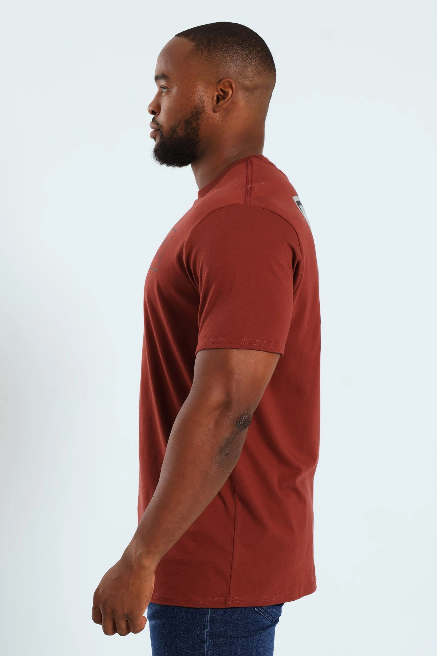 Comfy Look Wear VA All The Way Red Stitch Tee - Brick