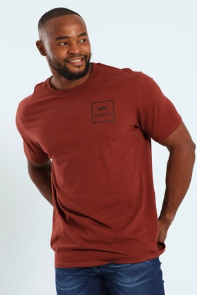 VA All The Way Red Stitch Tee - Brick Comfortable Look Trendy Casual Wear