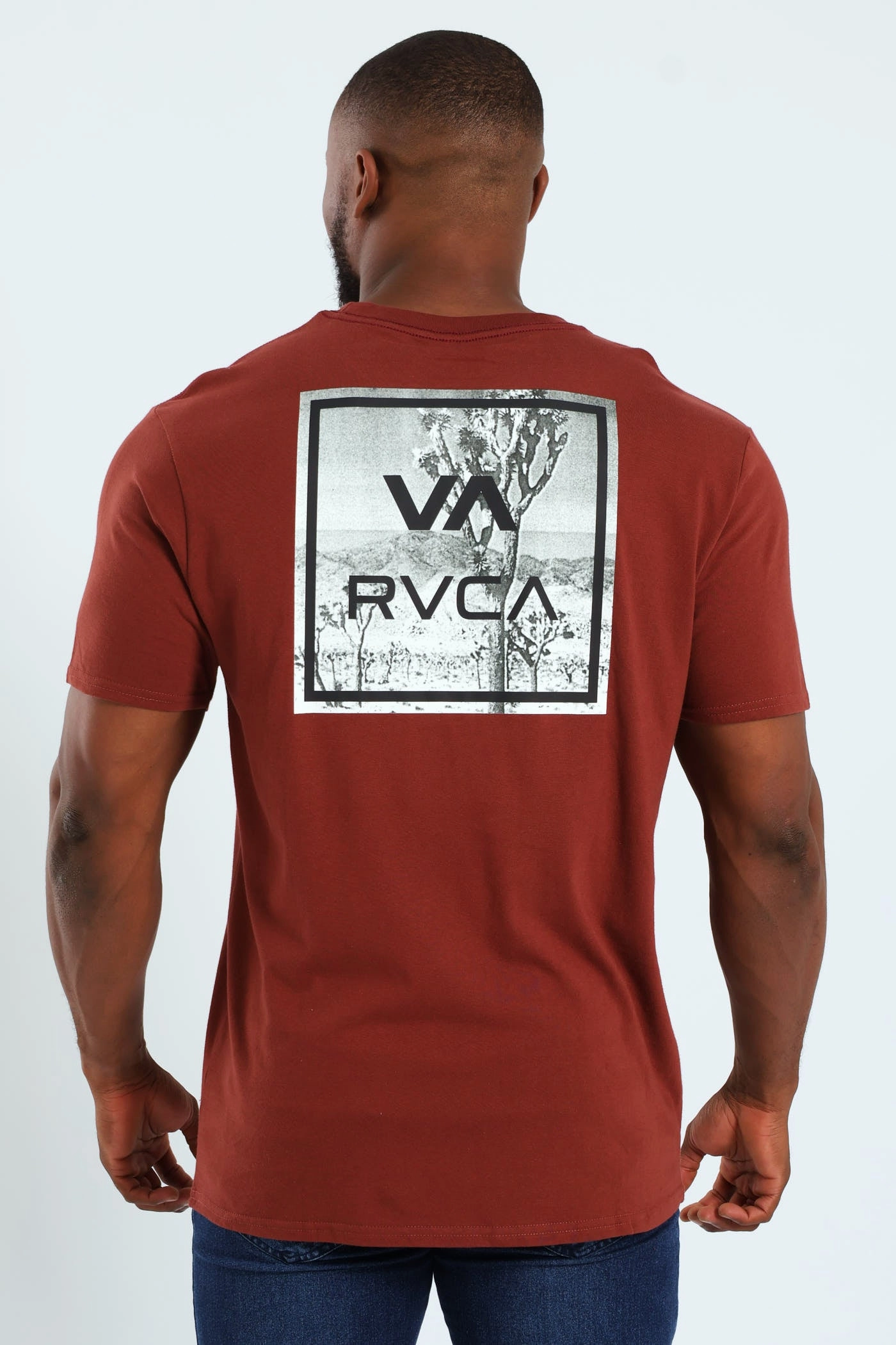 VA All The Way Red Stitch Tee - Brick Men's masculinity