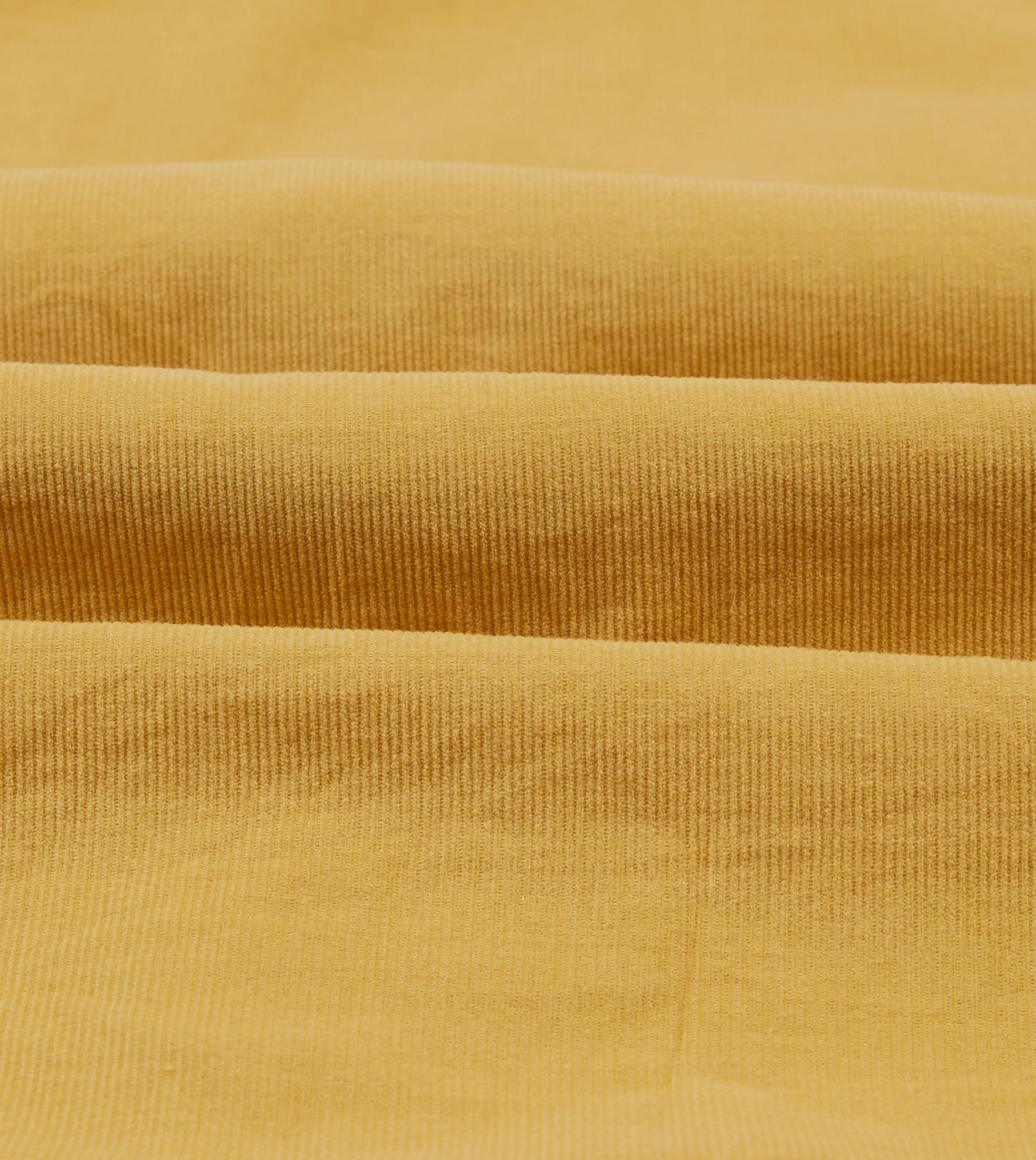Yellow Corduroy Two-Pocket Western Shirt UV Protection