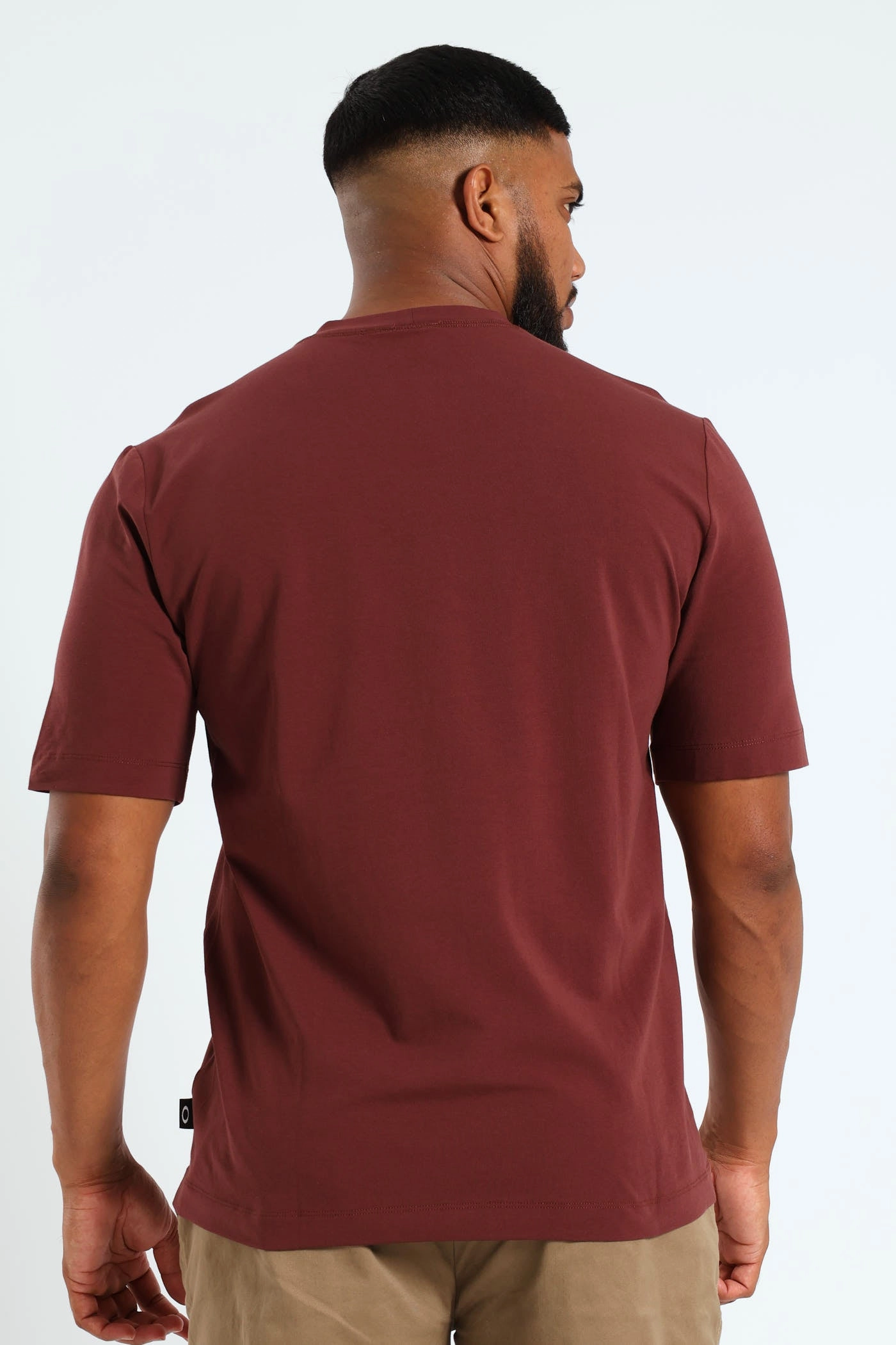 All Day Short Sleeve  Tee - Burgundy Active Comfort Wear tall size