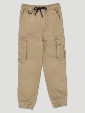 Pre-Boys D-Ring Twill Jogger - Tan Outdoor Activity