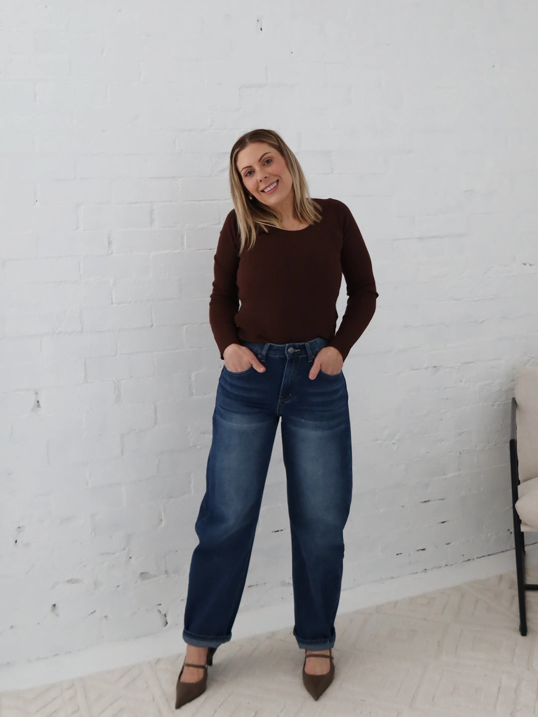 Beach Vacation festival Selma Knit Top - Chocolate