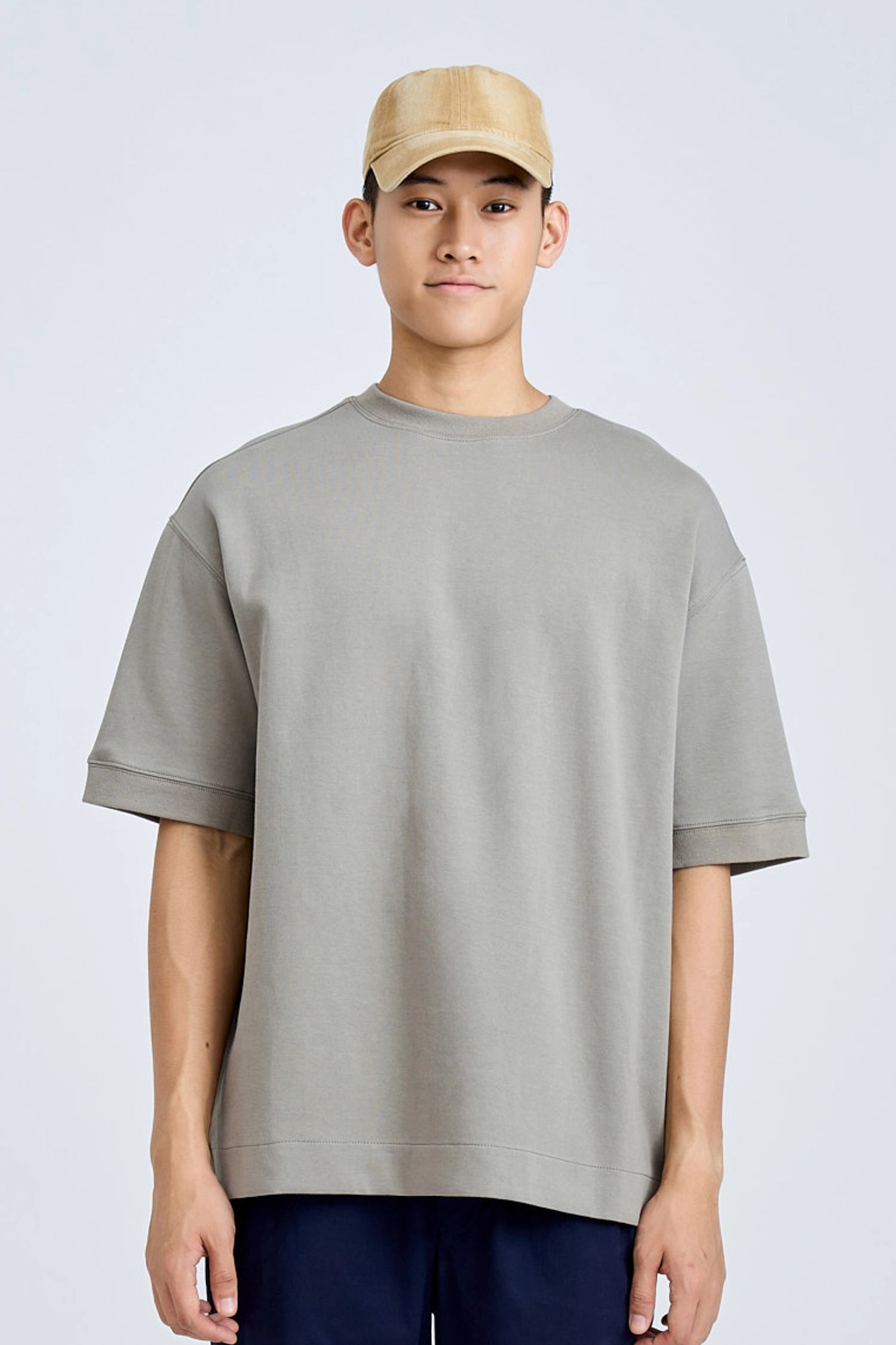 Odor Control Technology (C) Oversized Fit Heavyweight Tee - Gunmetal