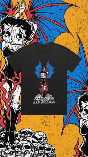 Betty Devil Tee / Front Print Bonded Seam Durability