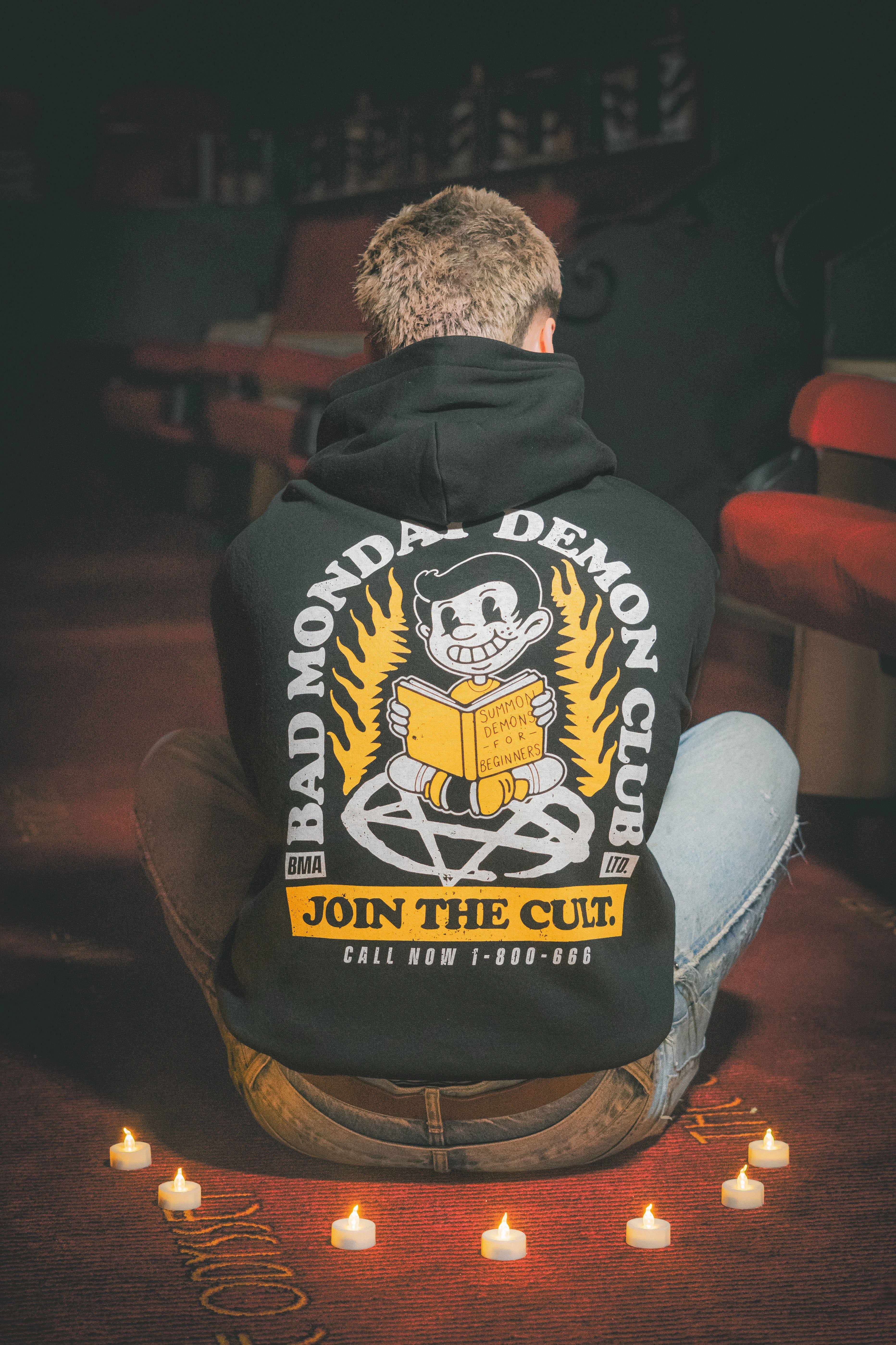 Timeless Piece Oversized Demon Club Hoodie / Back Print