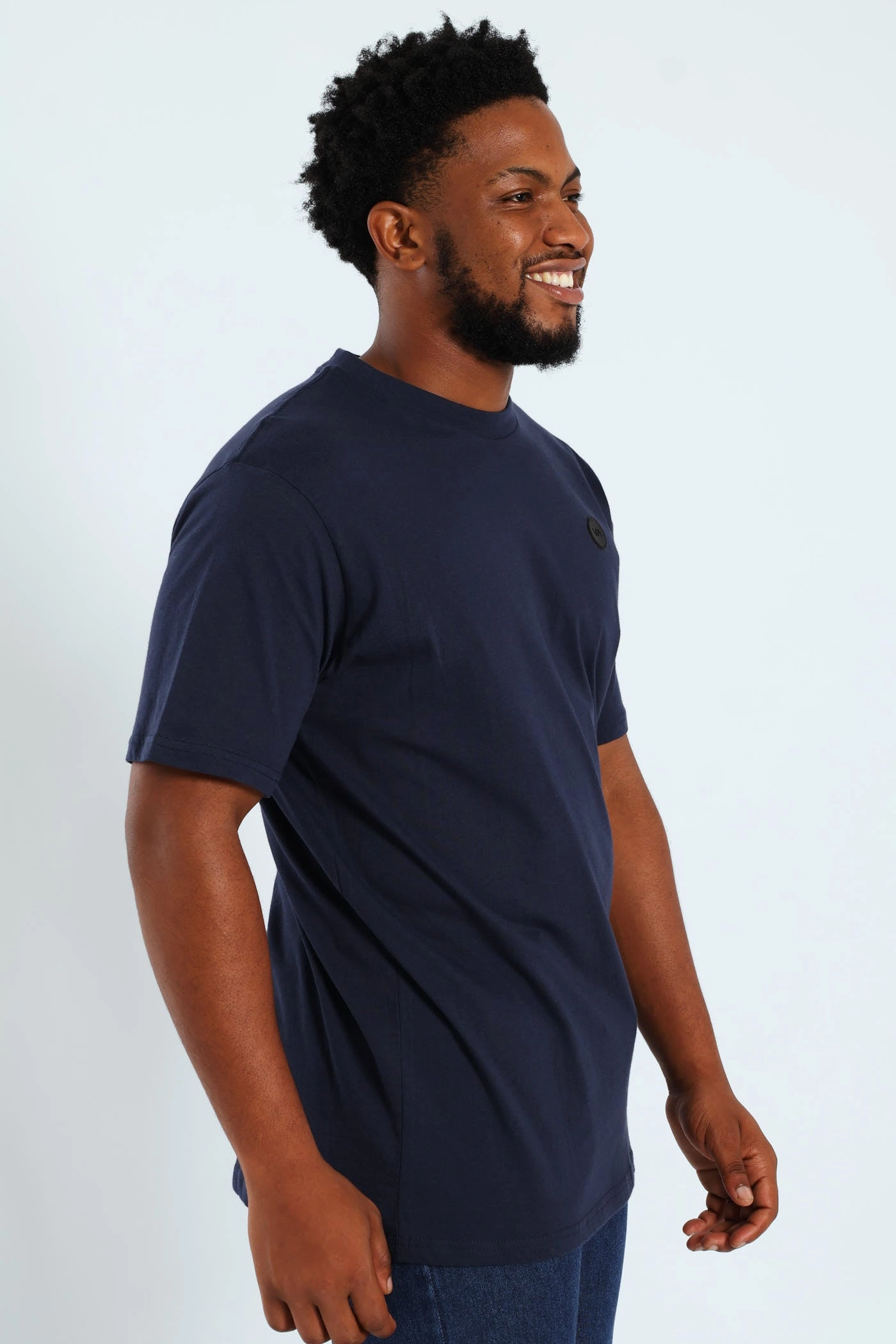 Perfect for Layering Smooth Jersey Texture Va Icon Tee - Navy