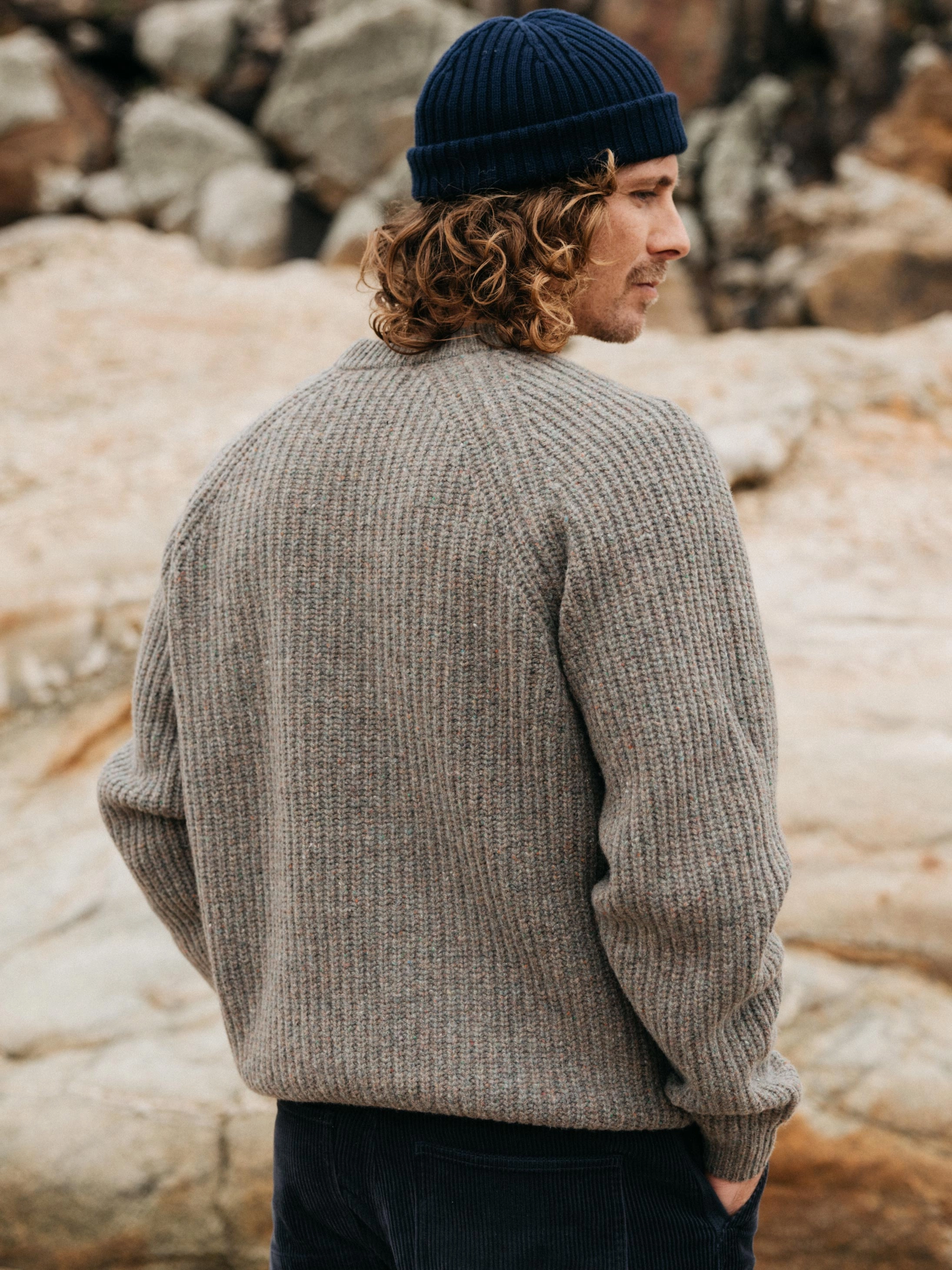 Laidback Mood Natural Drape Men's Mora Knit Jumper