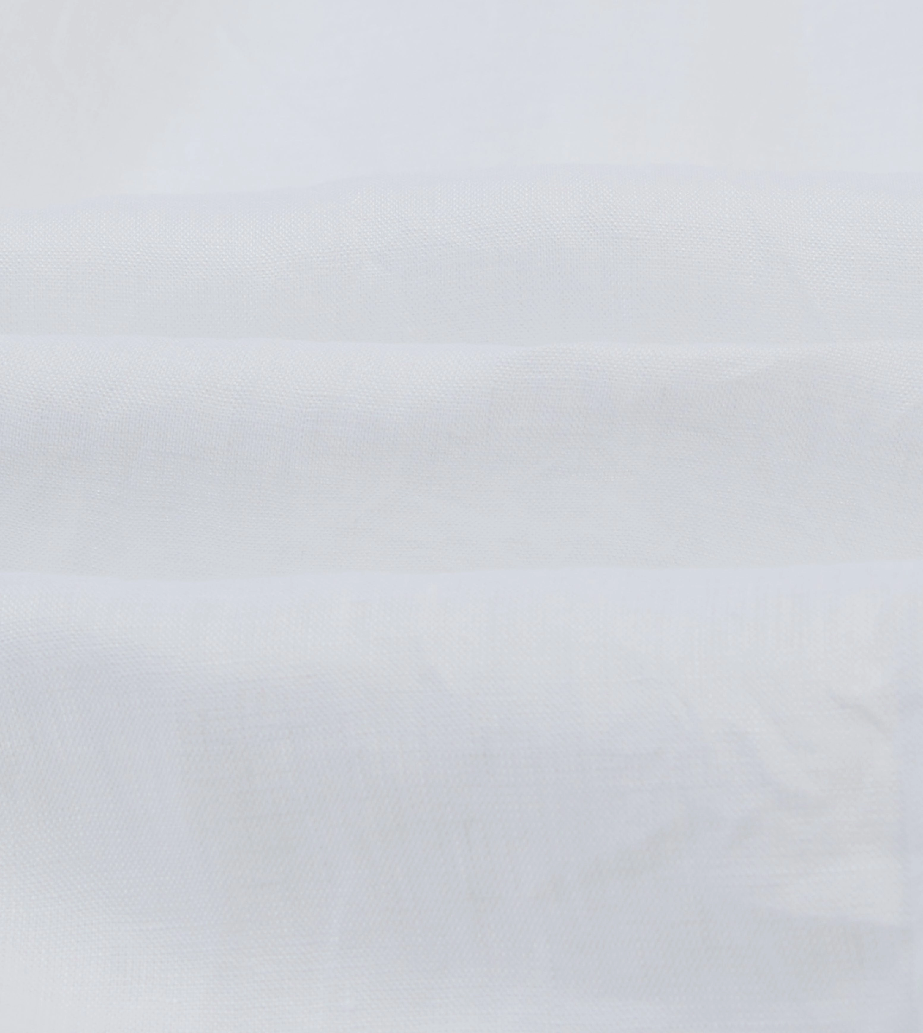 White Linen Spread Collar Shirt High Density Weave