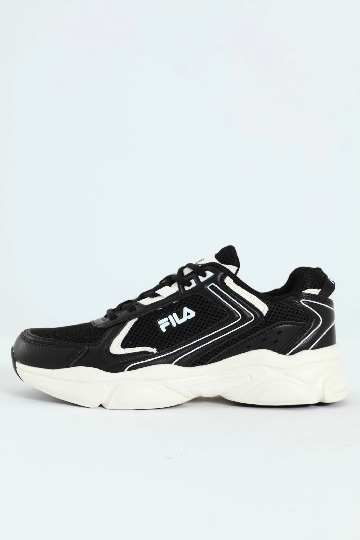 Arturo Lace Up Trainer - Black/White Padded Step