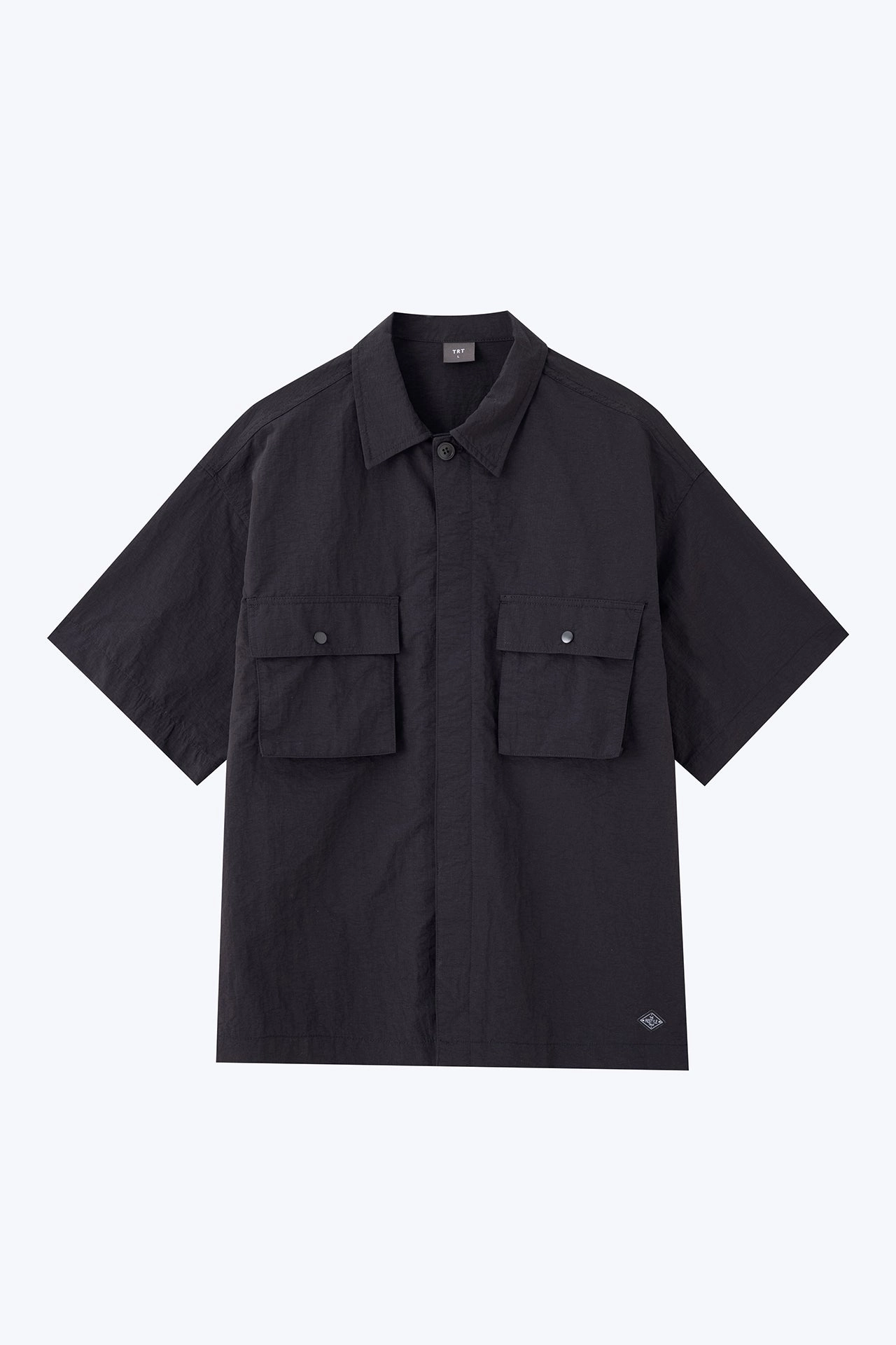Pocket Reinforcement Elderly clothing Nylon Utility Shirt - Black [AT]