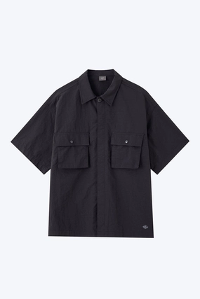 Nylon Utility Shirt - Black [AT] Slim fit clothing Casual Appeal