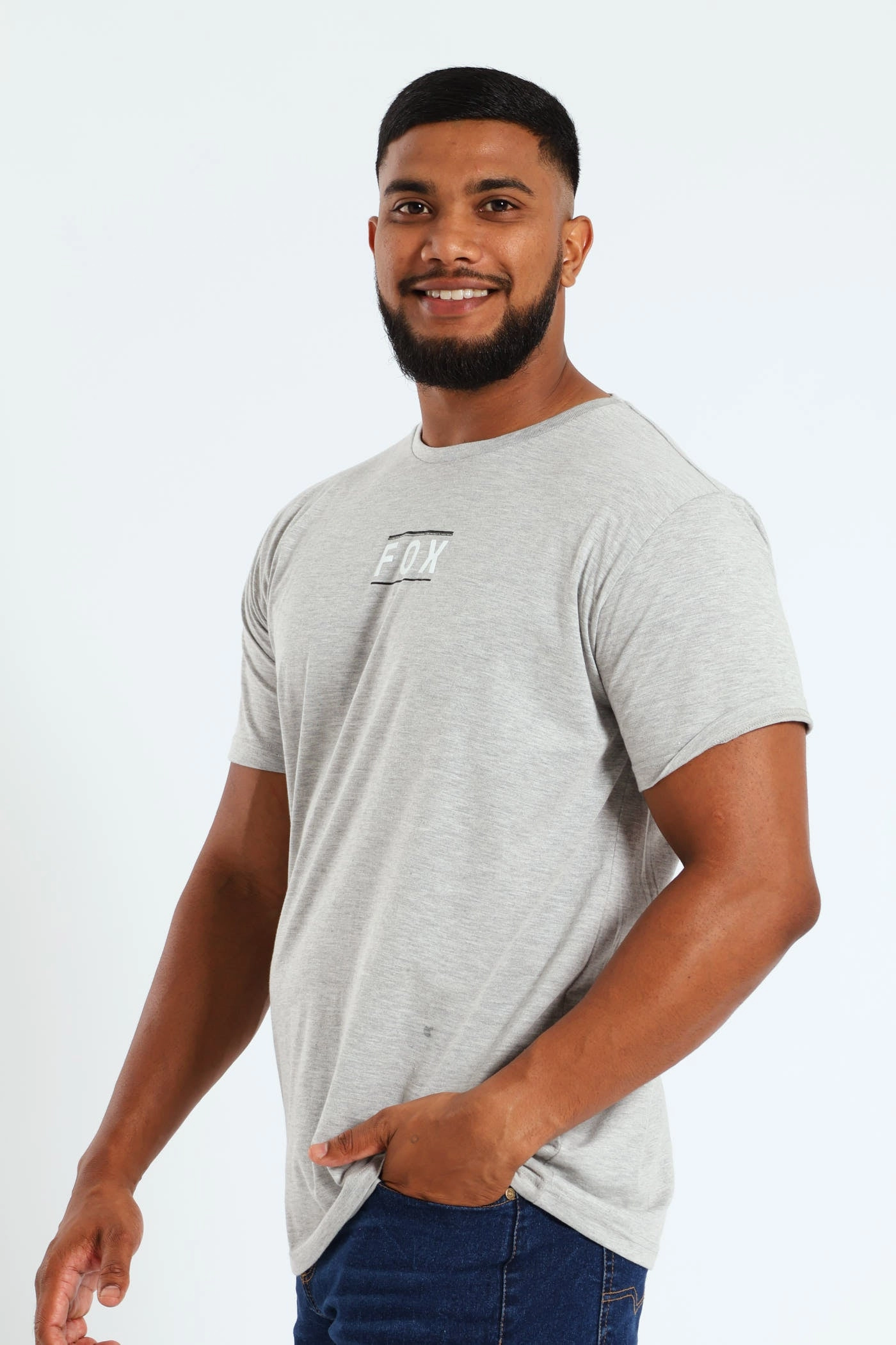 Power Spec Tee - Grey Melange Casual Chic Soft Fabric