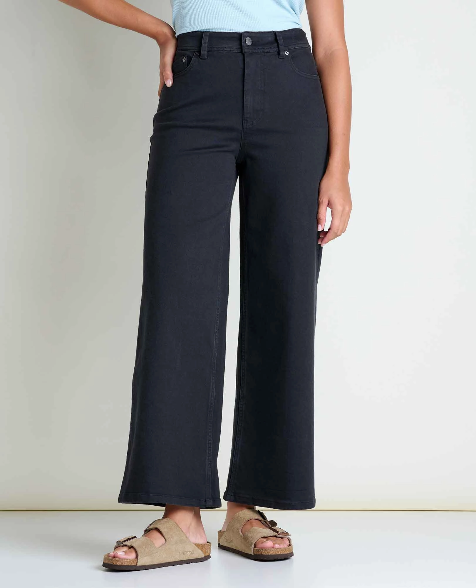 Balsam Wide Leg Pant Sleek Cut Slim Look