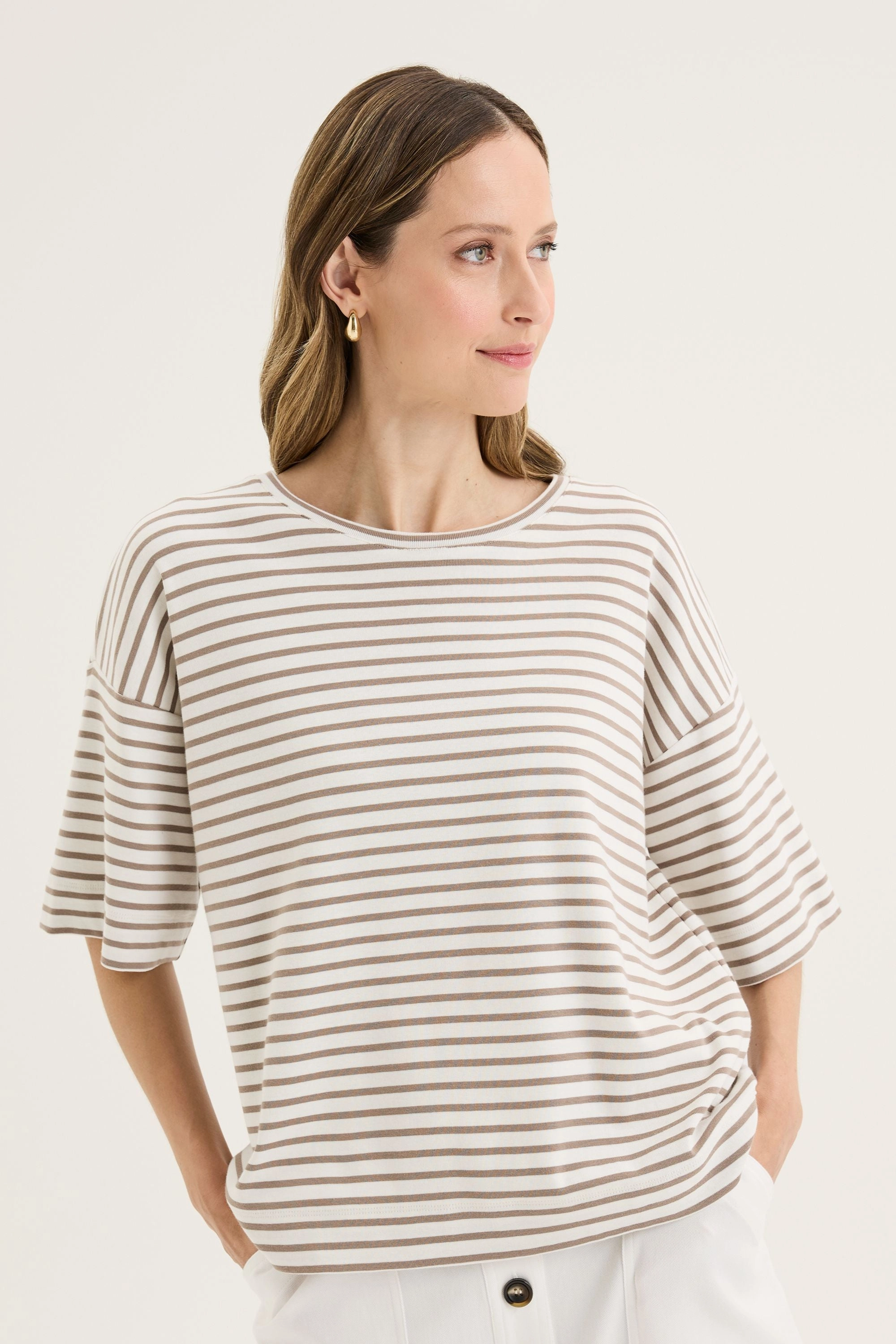 Striped modernity BANDA TEE - YTWN3045
