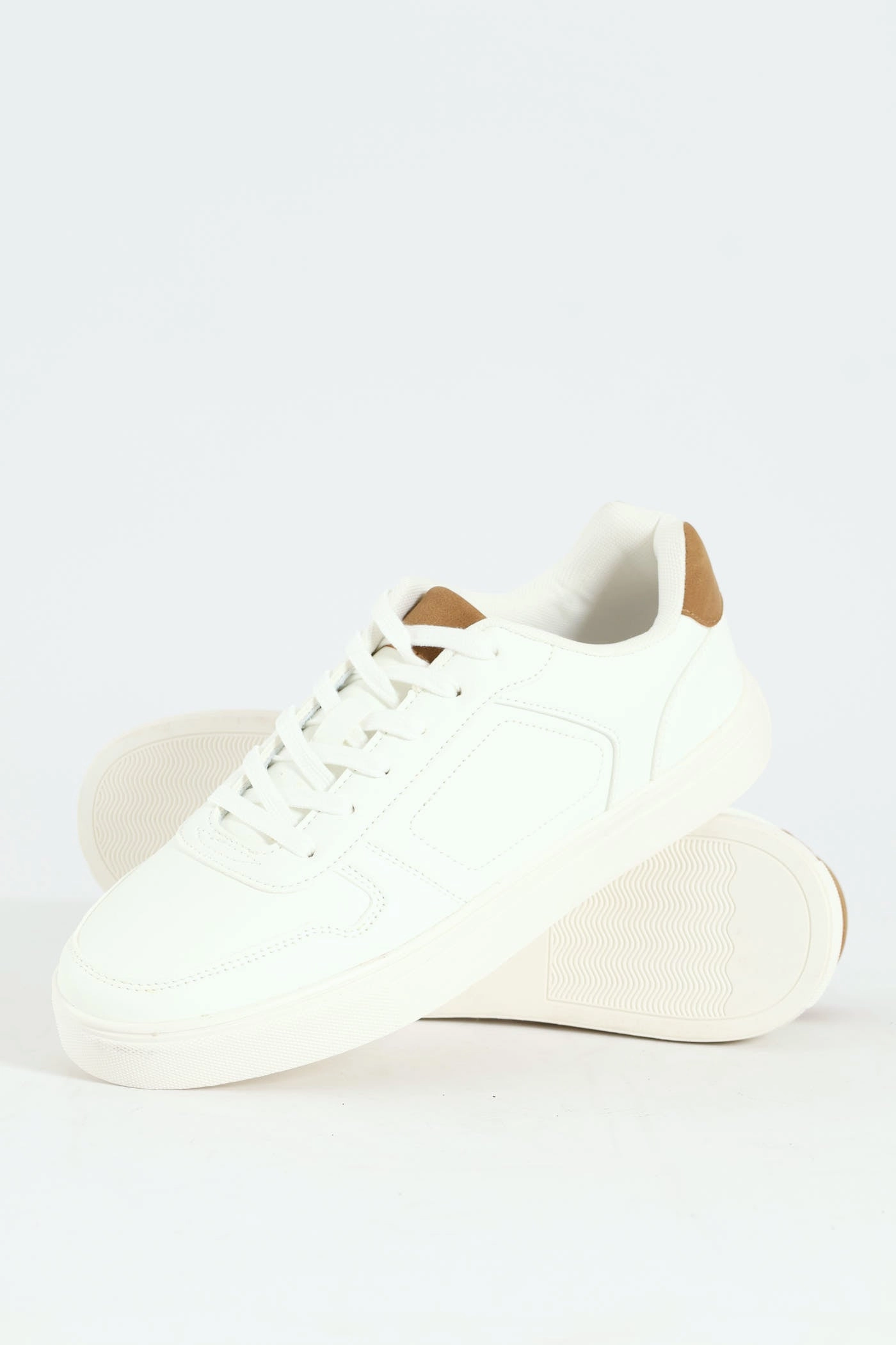 Street Step Basic Lace Up Sneaker - White