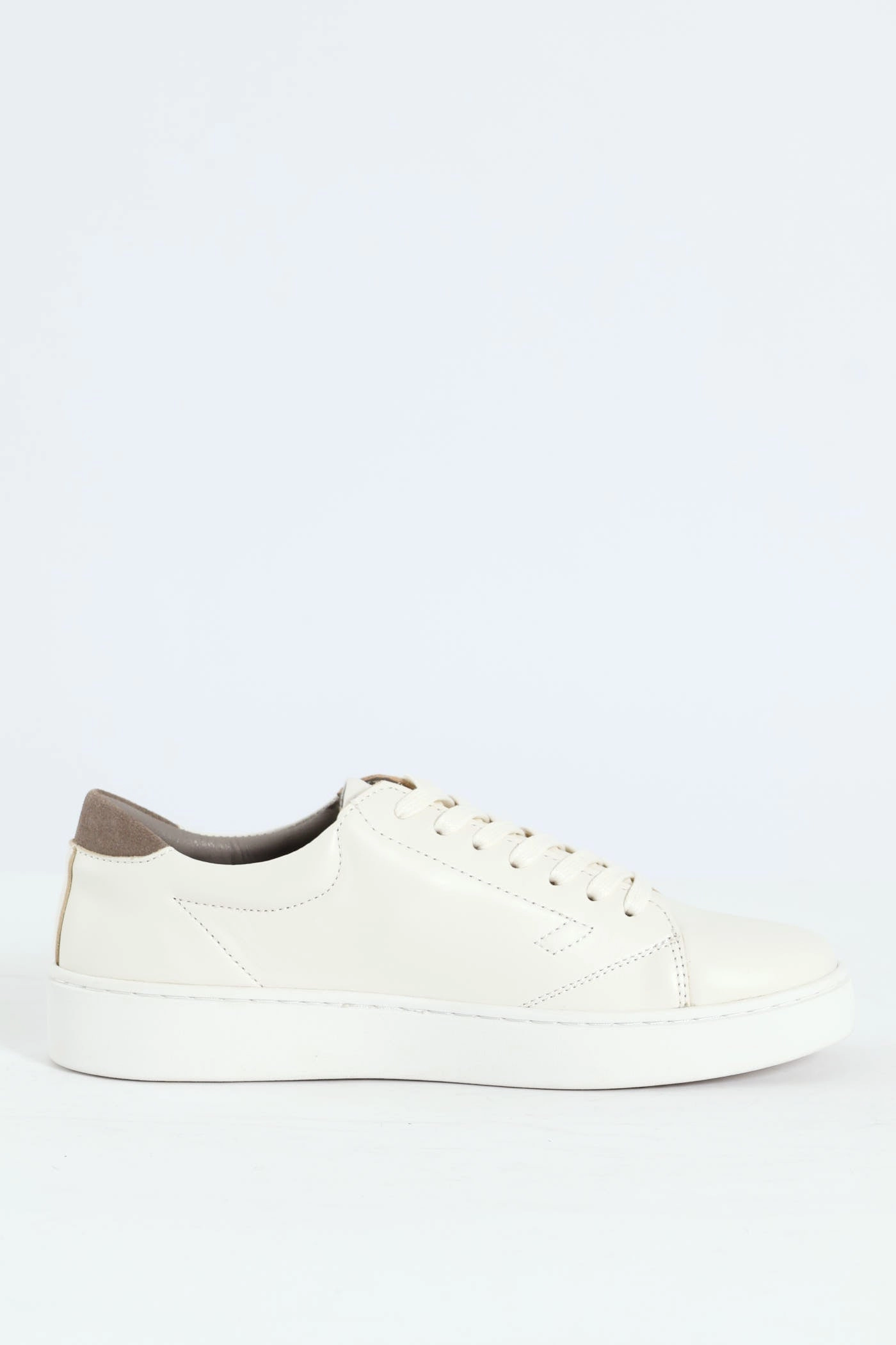 Basic Leather Court Sneaker - White Static Dissipative Flexible Sole Design
