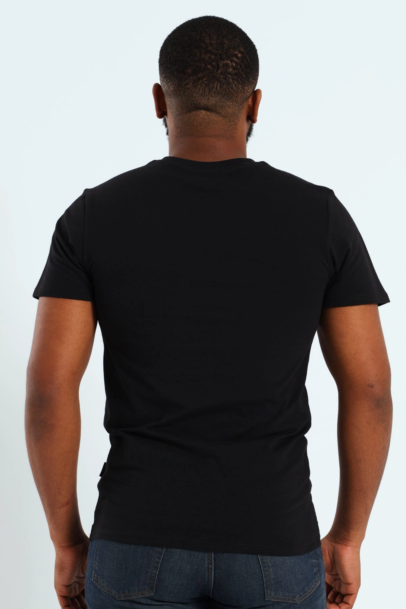 Basic Print T-Shirt - Black Garment Dyed Technique