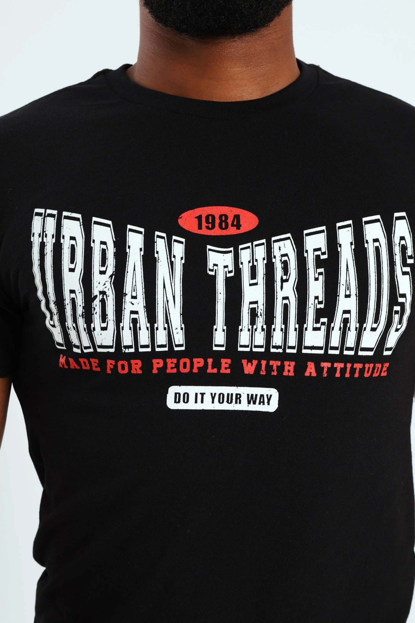 Camping attire Basic Print T-Shirt - Black