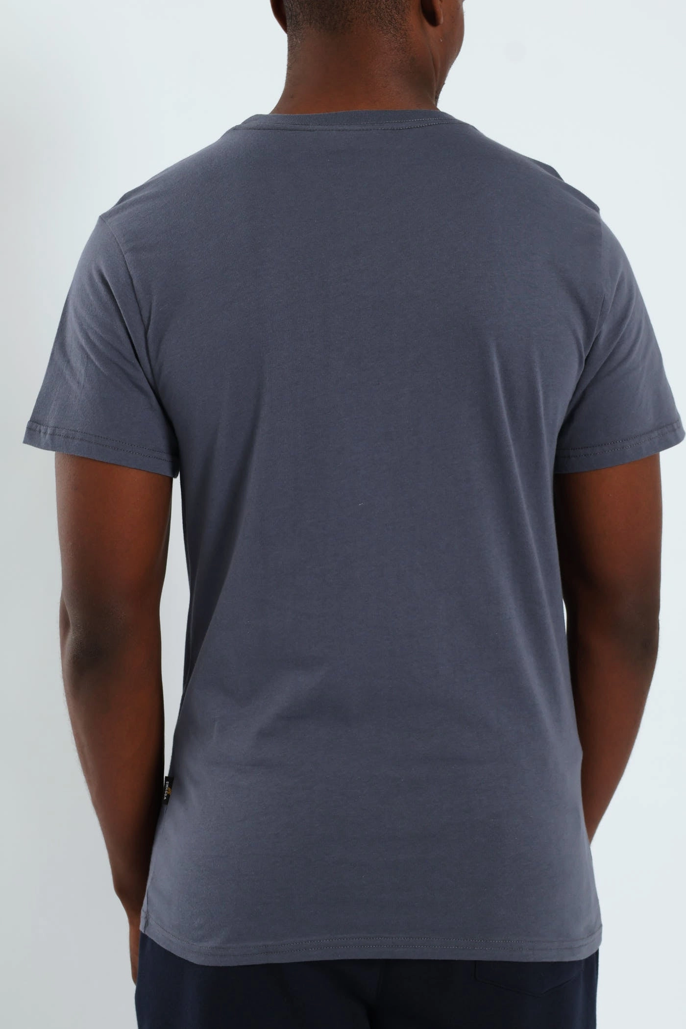 Fashion-Forward Look Basic Print T-Shirt - Slate