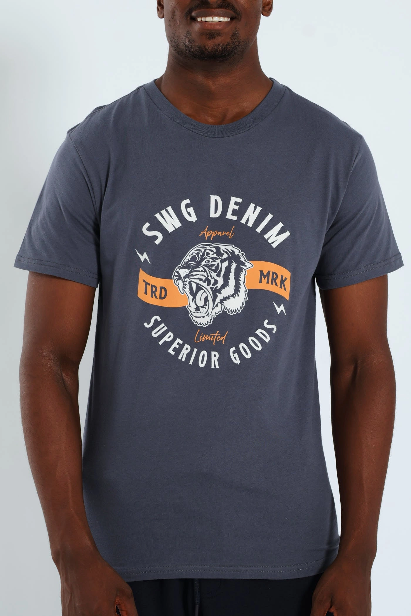 Casual Vibes Hygroscopic Fiber Basic Print T-Shirt - Slate