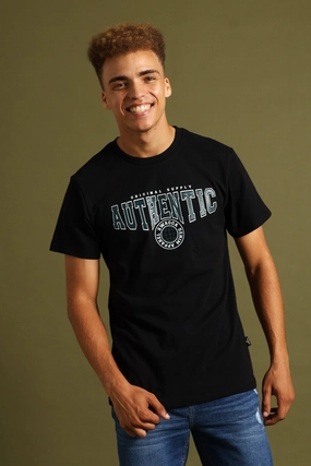 Essential Top LowImpact Manufacturing Basic Print Tee - Black