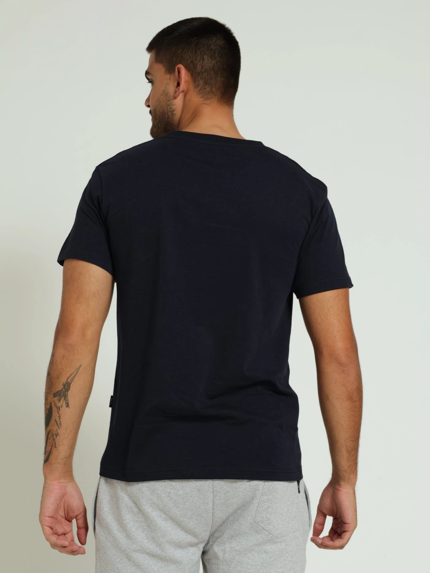 Trendy popularity Basic Print Tee - Navy