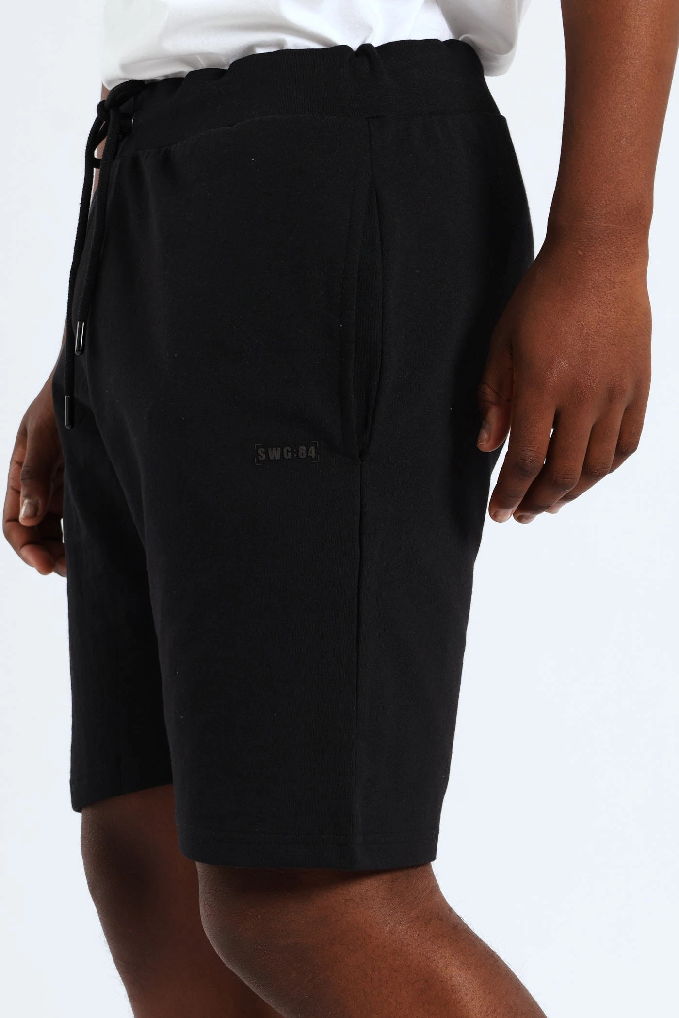 Basic Side Pocket Fleece Shorts - Black Flex Fit Contoured Waist Ultimate Ventilation Channels Holiday Wear