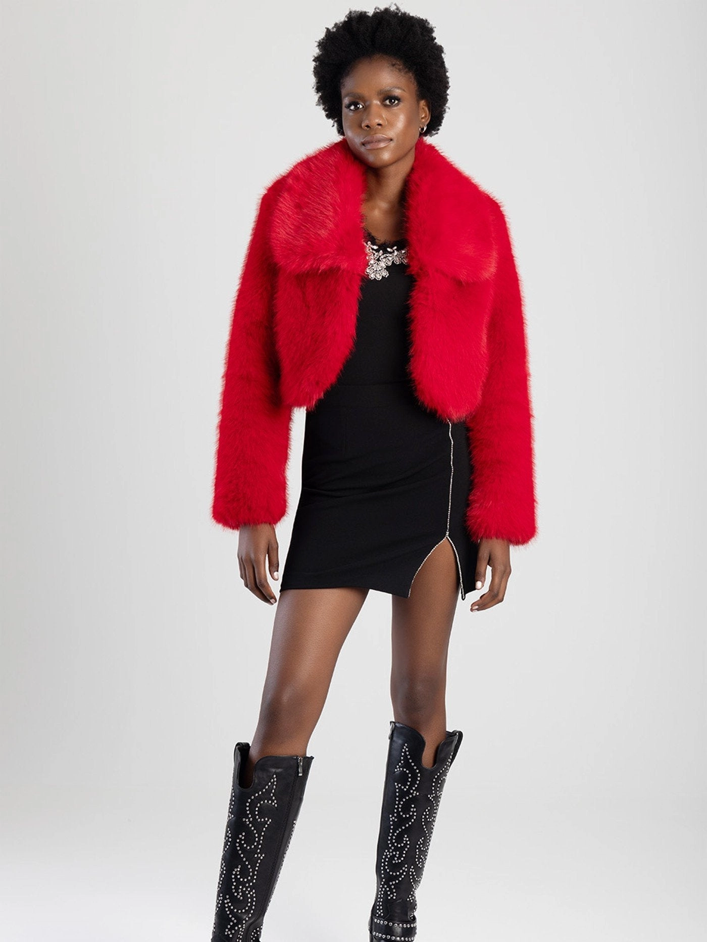 Basic Skirt With Bling Trim - Black Style Vibes