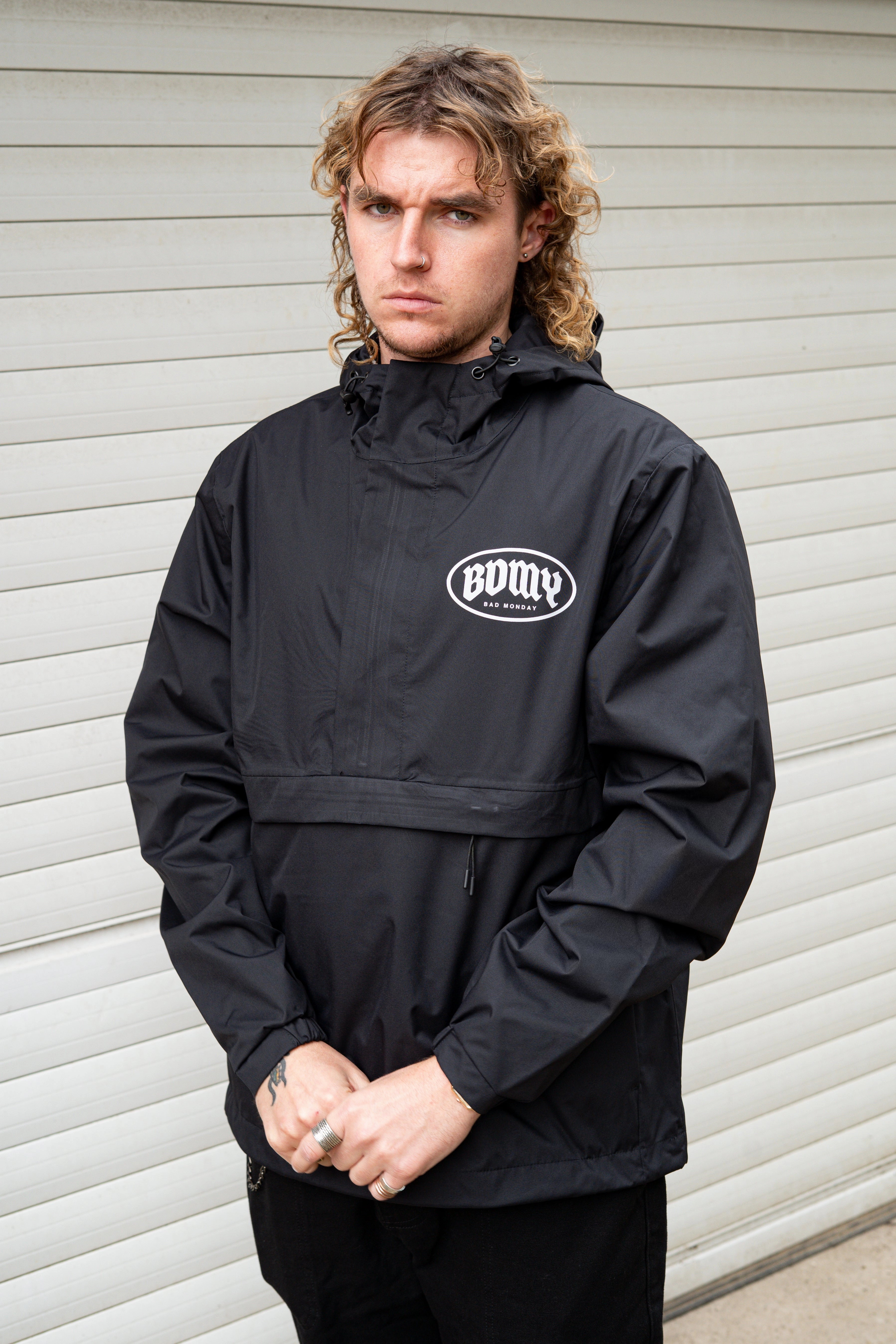 BDMY Logo Waterproof Jacket Strong Zip Weather Proof