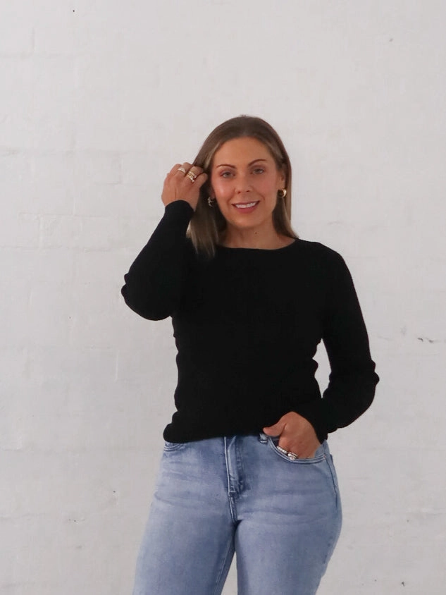 Actor Smart Lee Knit Top - Black