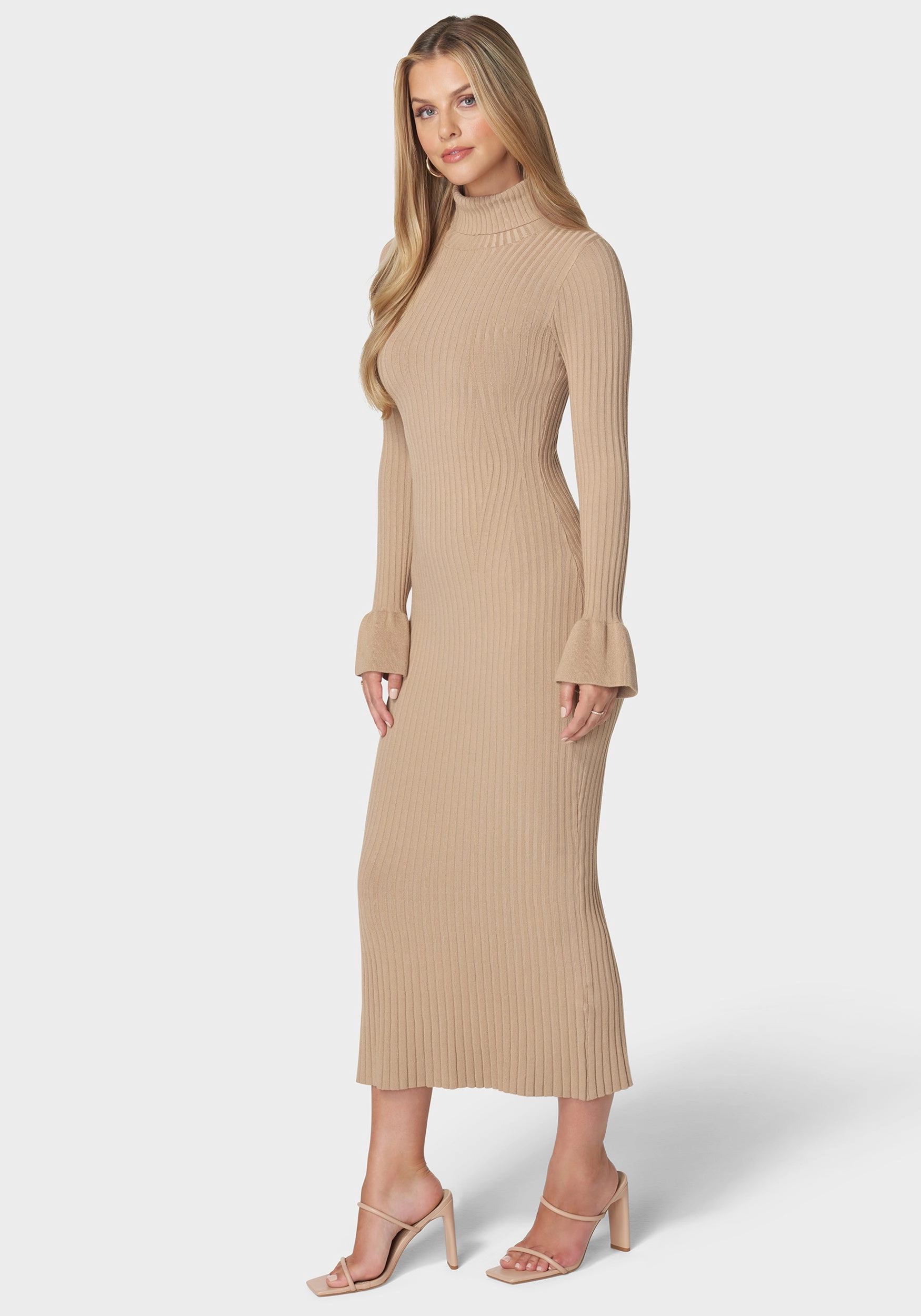 Bell Sleeve Sweater Dress Stain-Guard-Finish