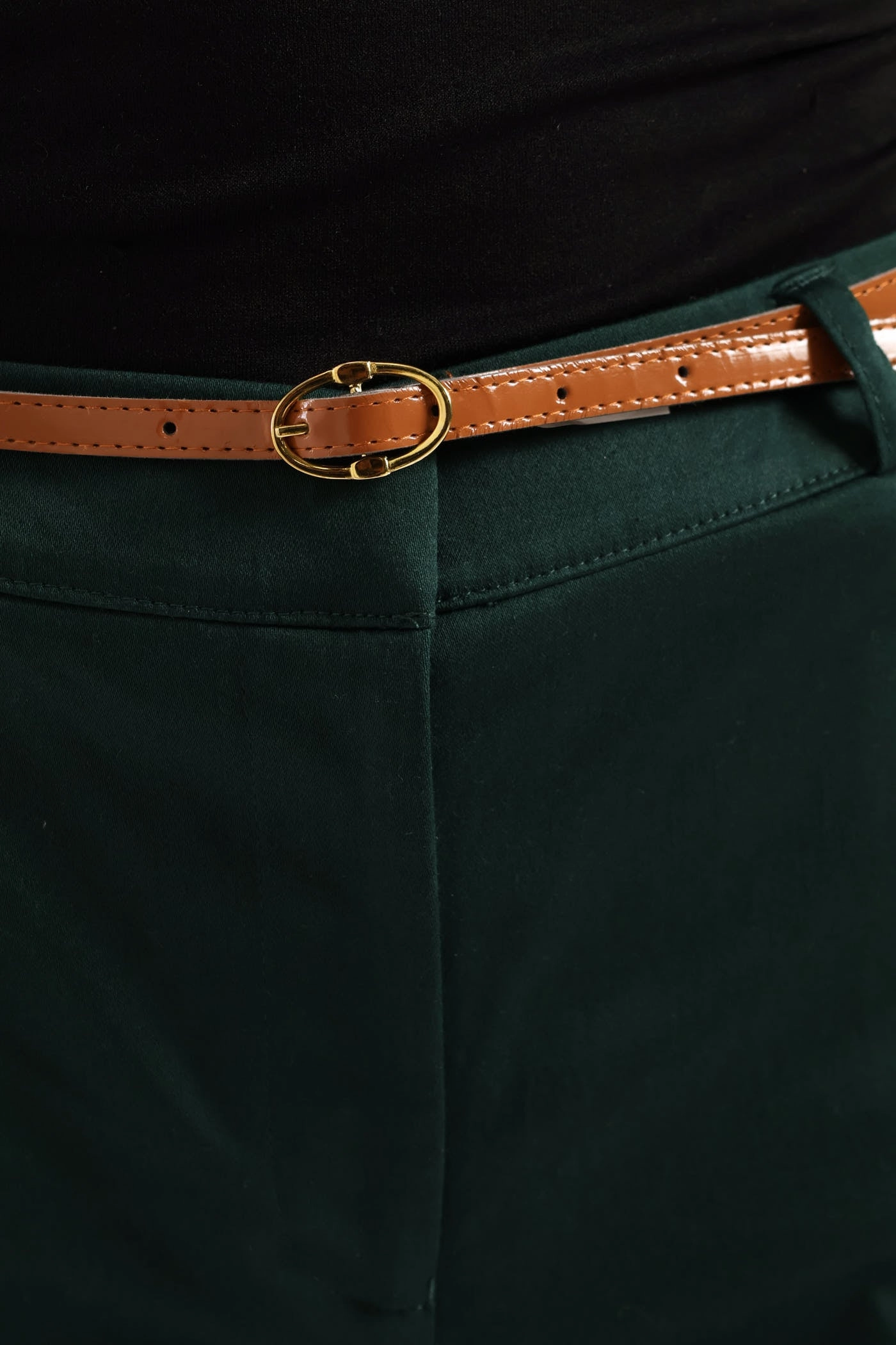 Fashion Stretch Belted Chino Pant - Teal