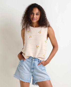 Versatile Wear Warm Layer Bianca Crew Tank Embroidered