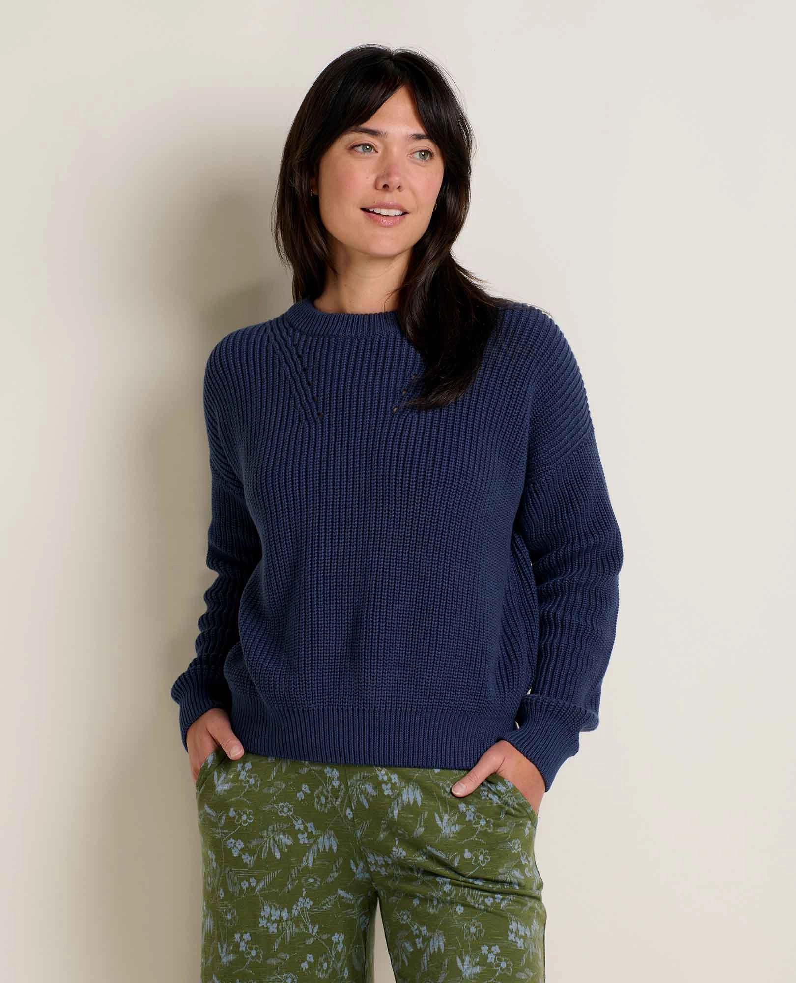 Bianca Shaker Crew Sweater Stylish Knit Layer Classic Layer