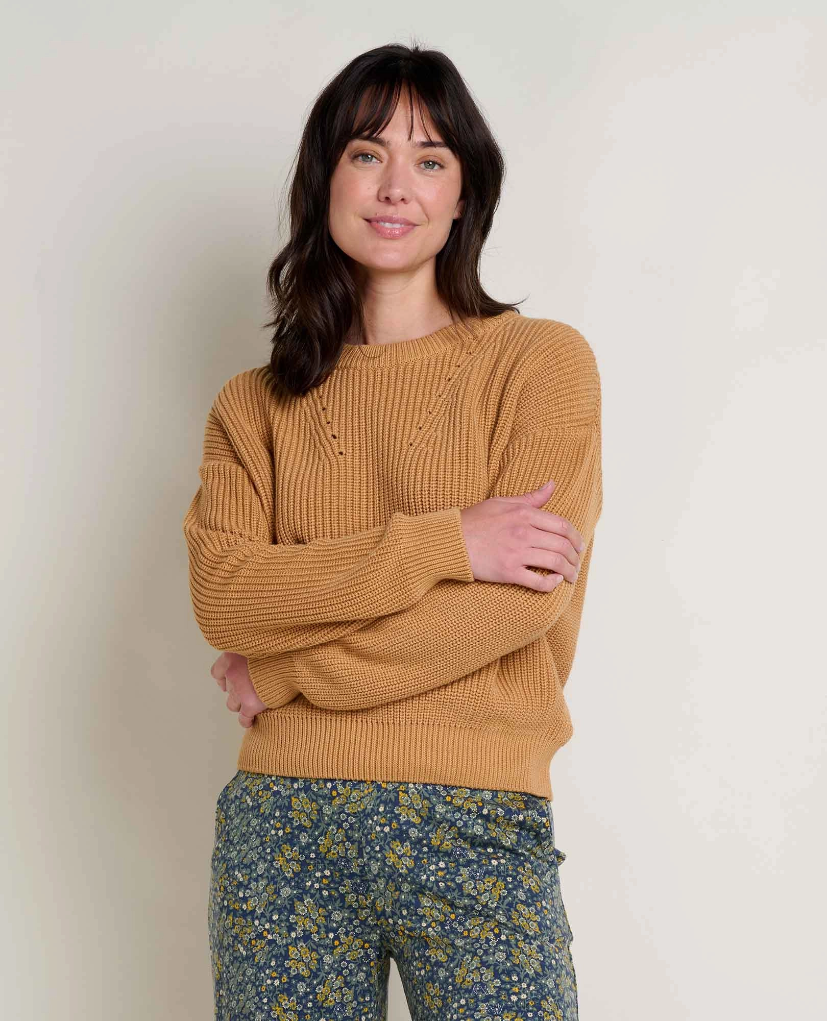 Bianca Shaker Crew Sweater Breathable Wool