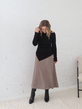 Seasonal Layering Bianca Skirt - Taupe