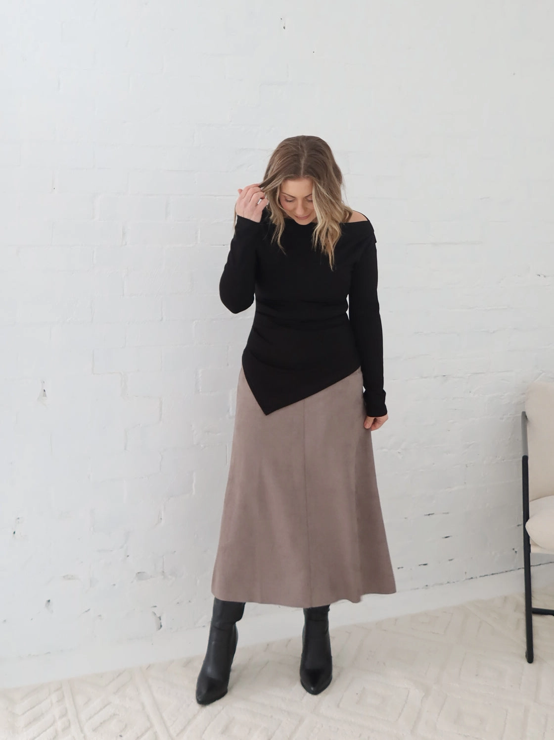 Seasonal Layering Bianca Skirt - Taupe