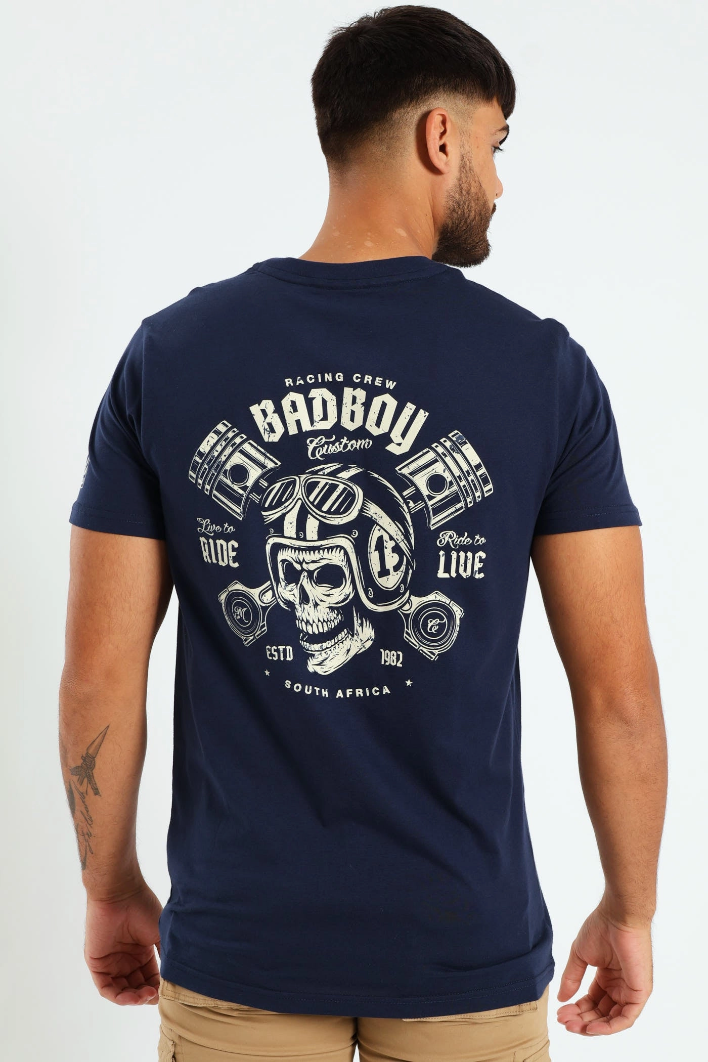 TemperatureRegulating Biker Pistons Tee - Navy