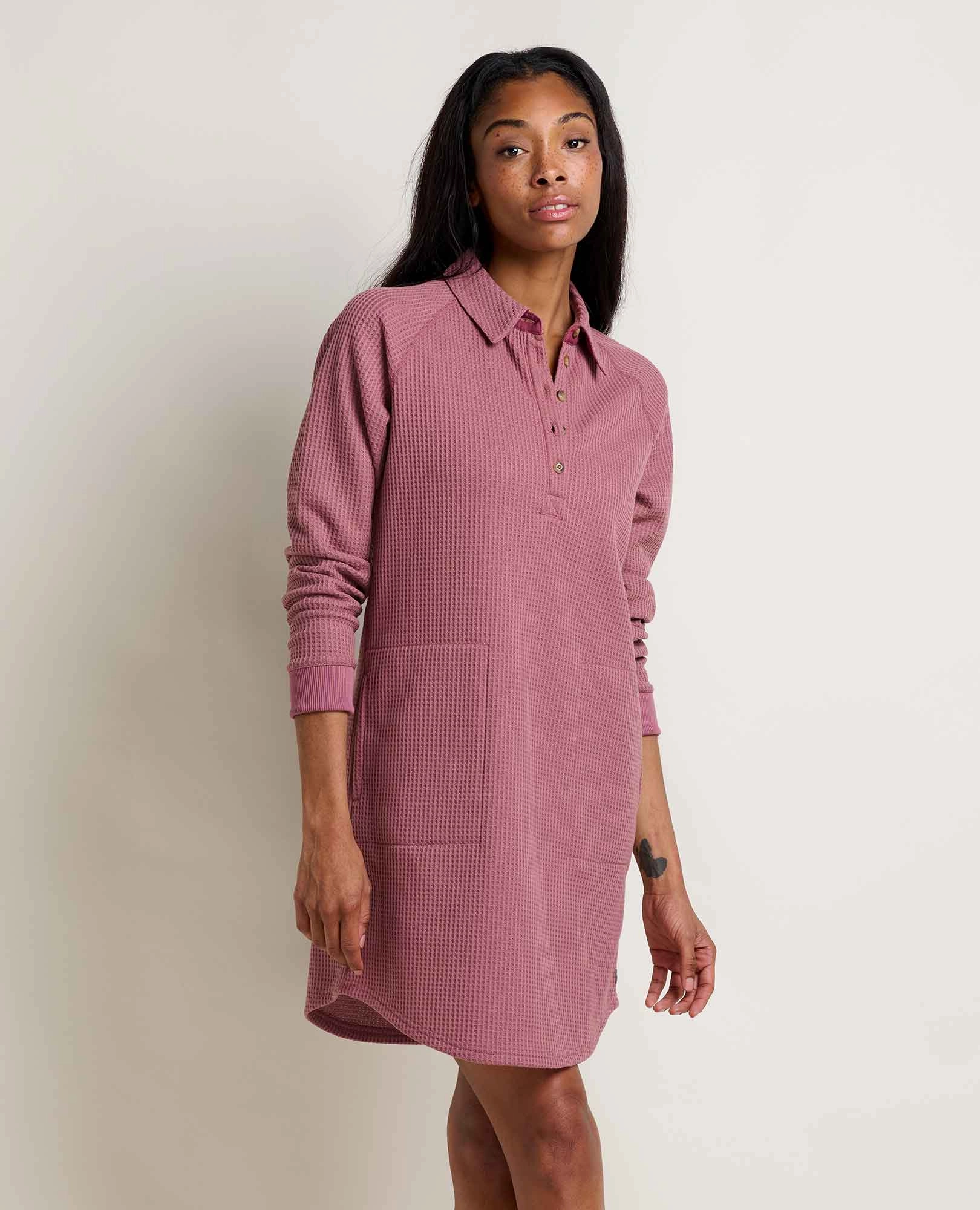 Shape Hug Smooth Vibes Bitterroot Henley Dress