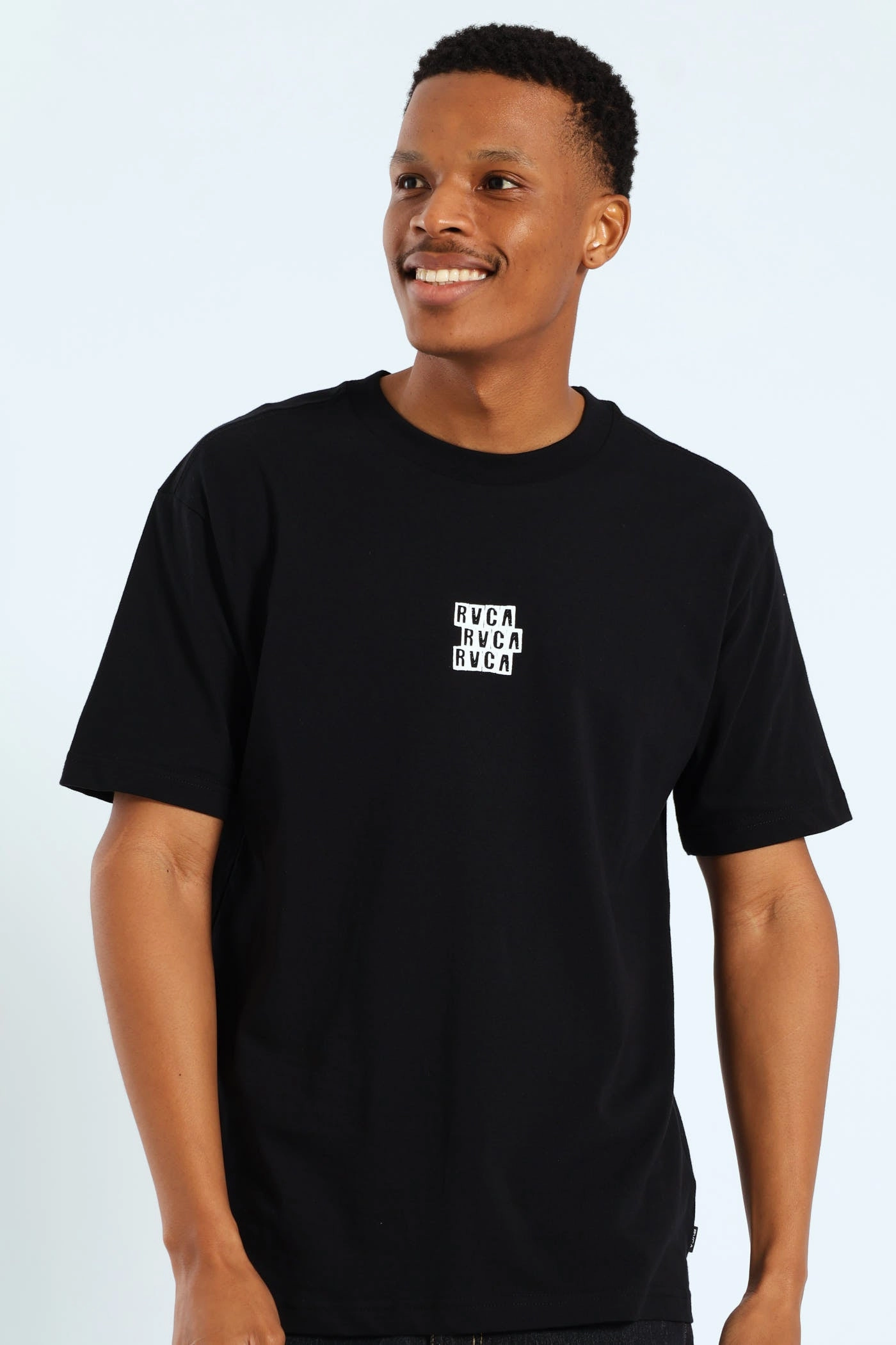 Soft Touch Texture family gathering Blocked Tee - Black