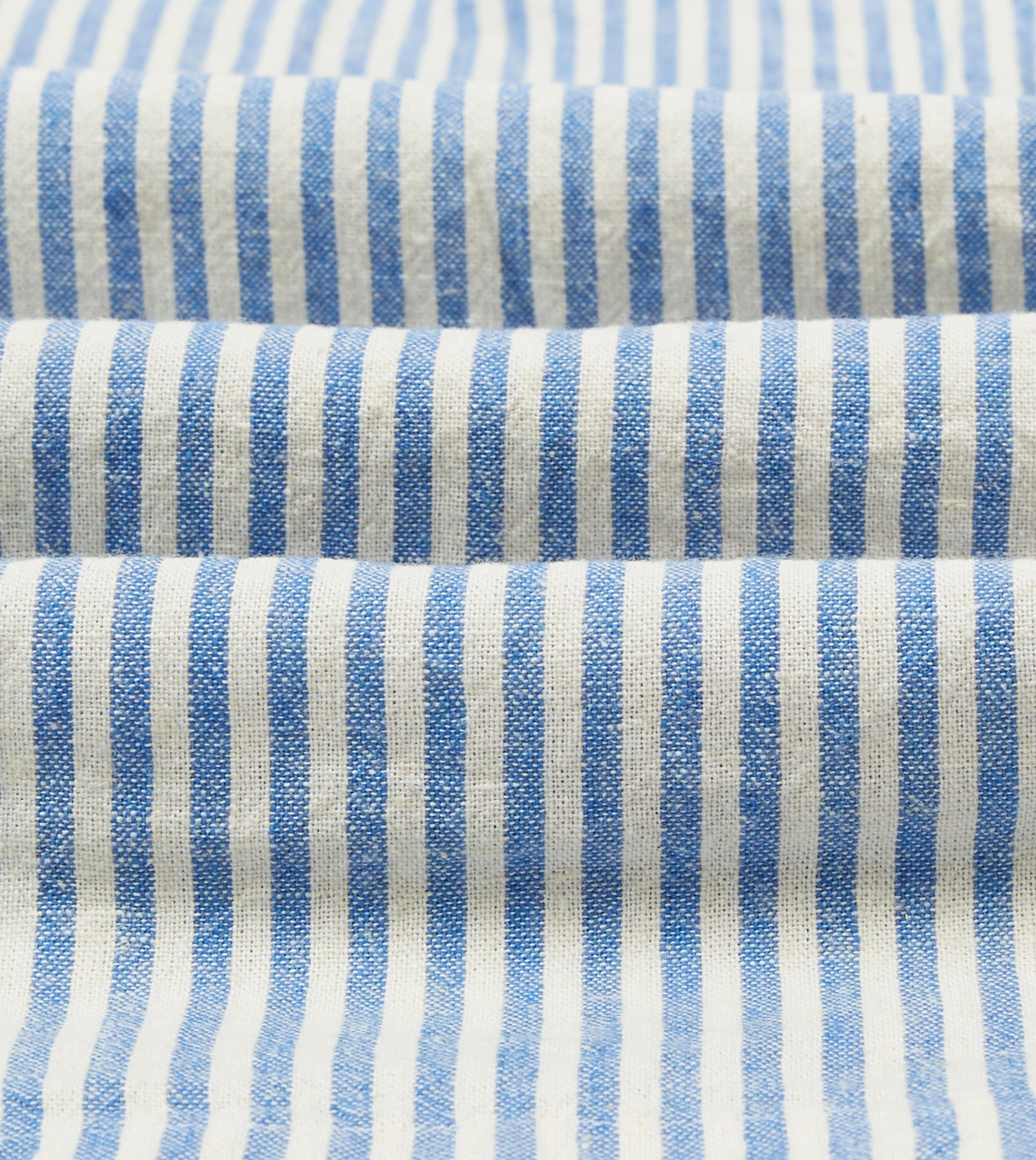 Oversized style Blue and Ecru Stripe Tie Front Lightweight Overshirt