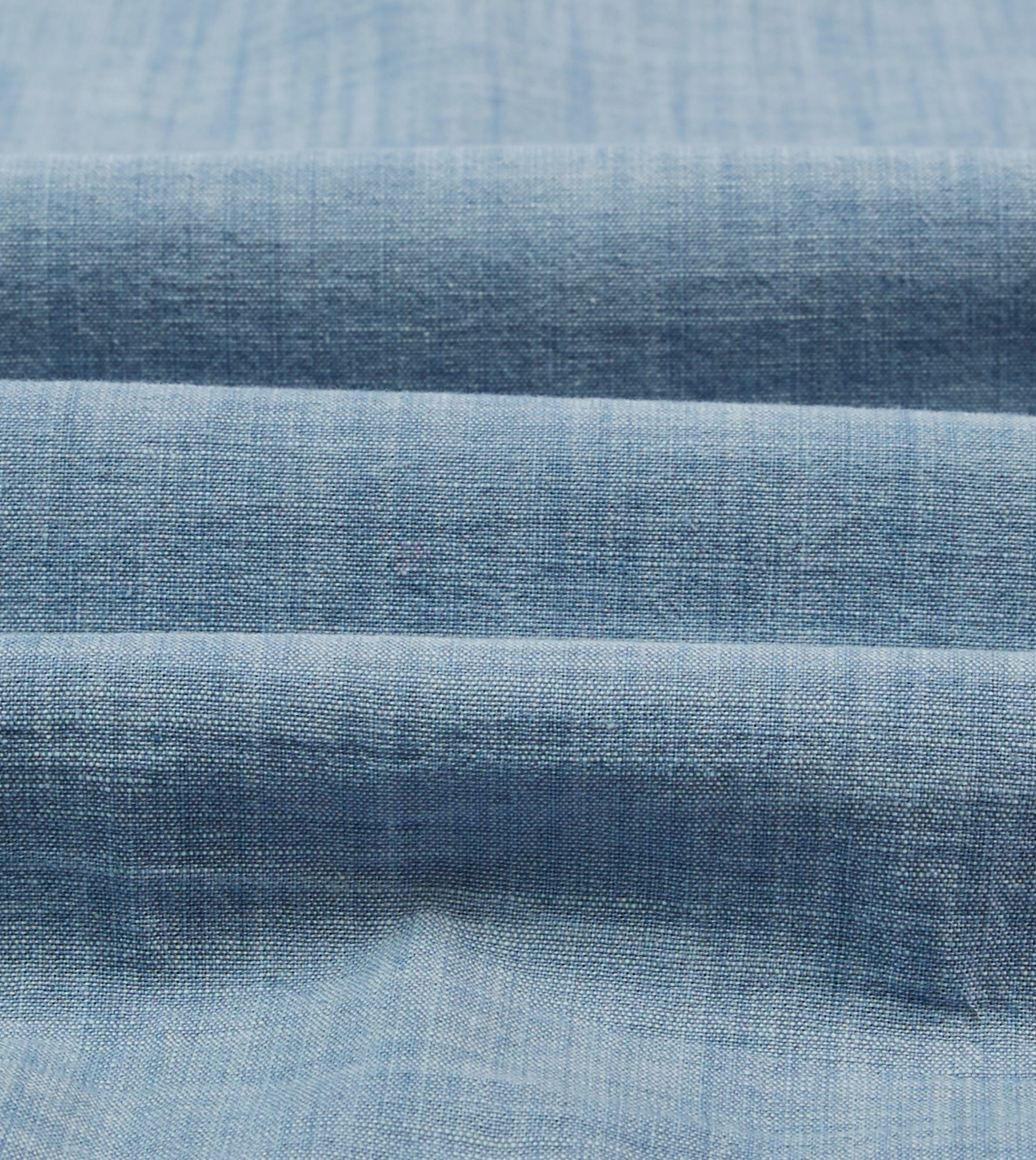 Printed Pattern tall size Blue Chambray Short Sleeve Cuban Shirt