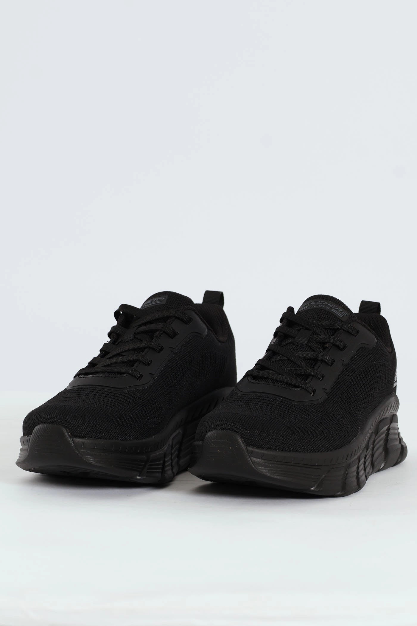 Breathability Enhanced Bobs B Flex Hi Knit Lace Up Sneaker - Black