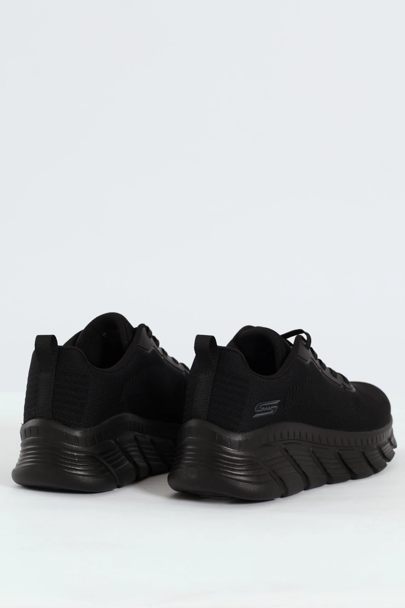 Bobs B Flex Hi Knit Lace Up Sneaker - Black Neutral Tone