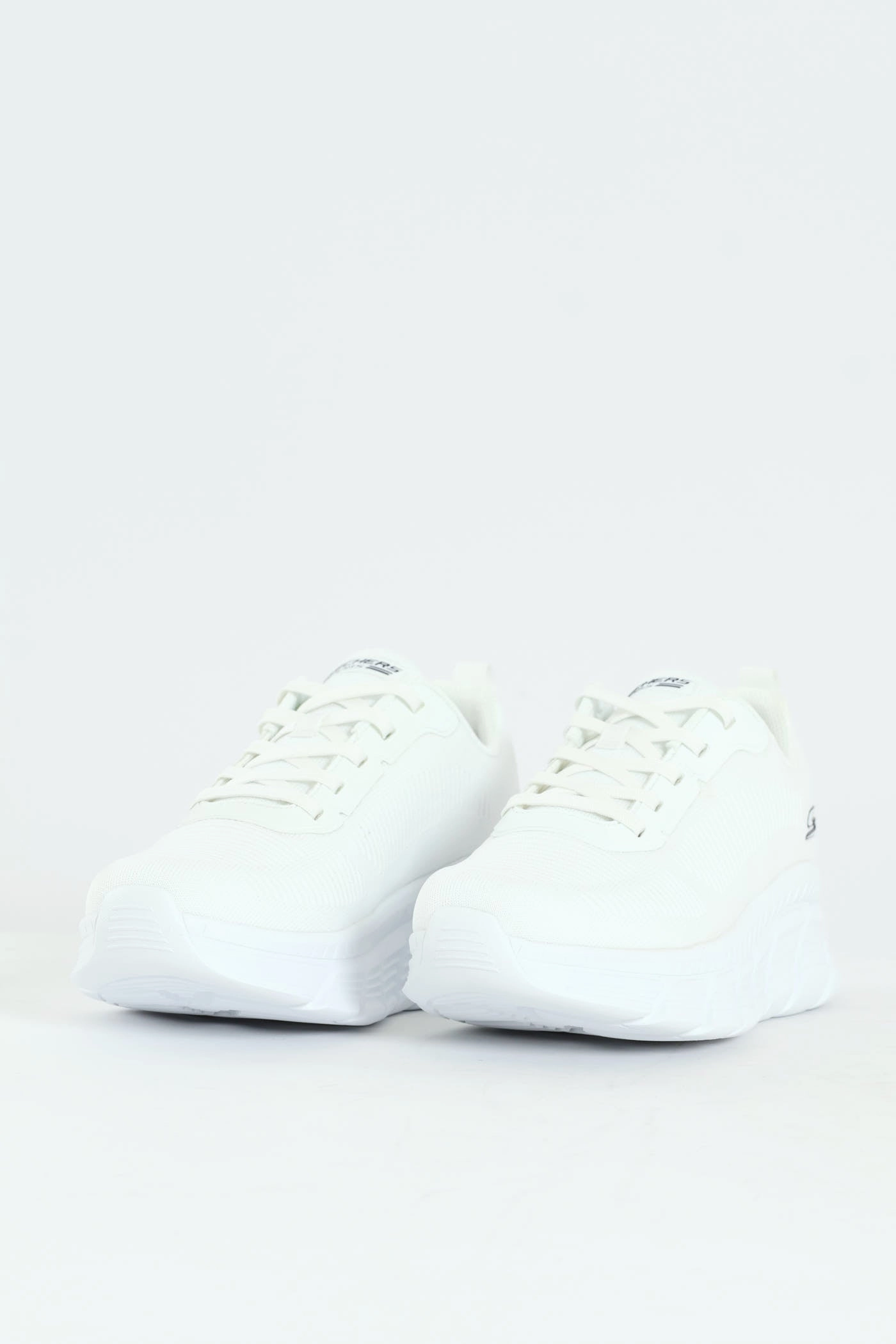 Bobs B Flex Hi Knit Lace Up Sneaker - White Soft Bounce Adaptive Response Platform