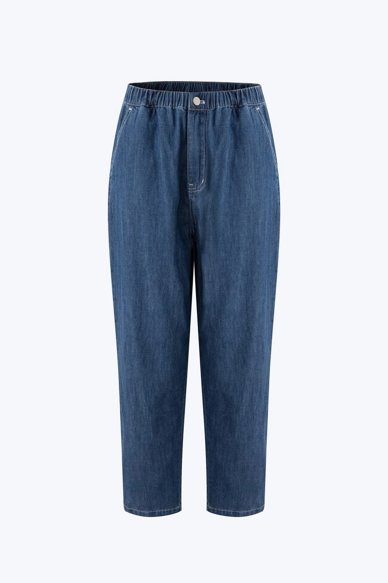 Elasticated Relaxed Cut Denim Pants All weather