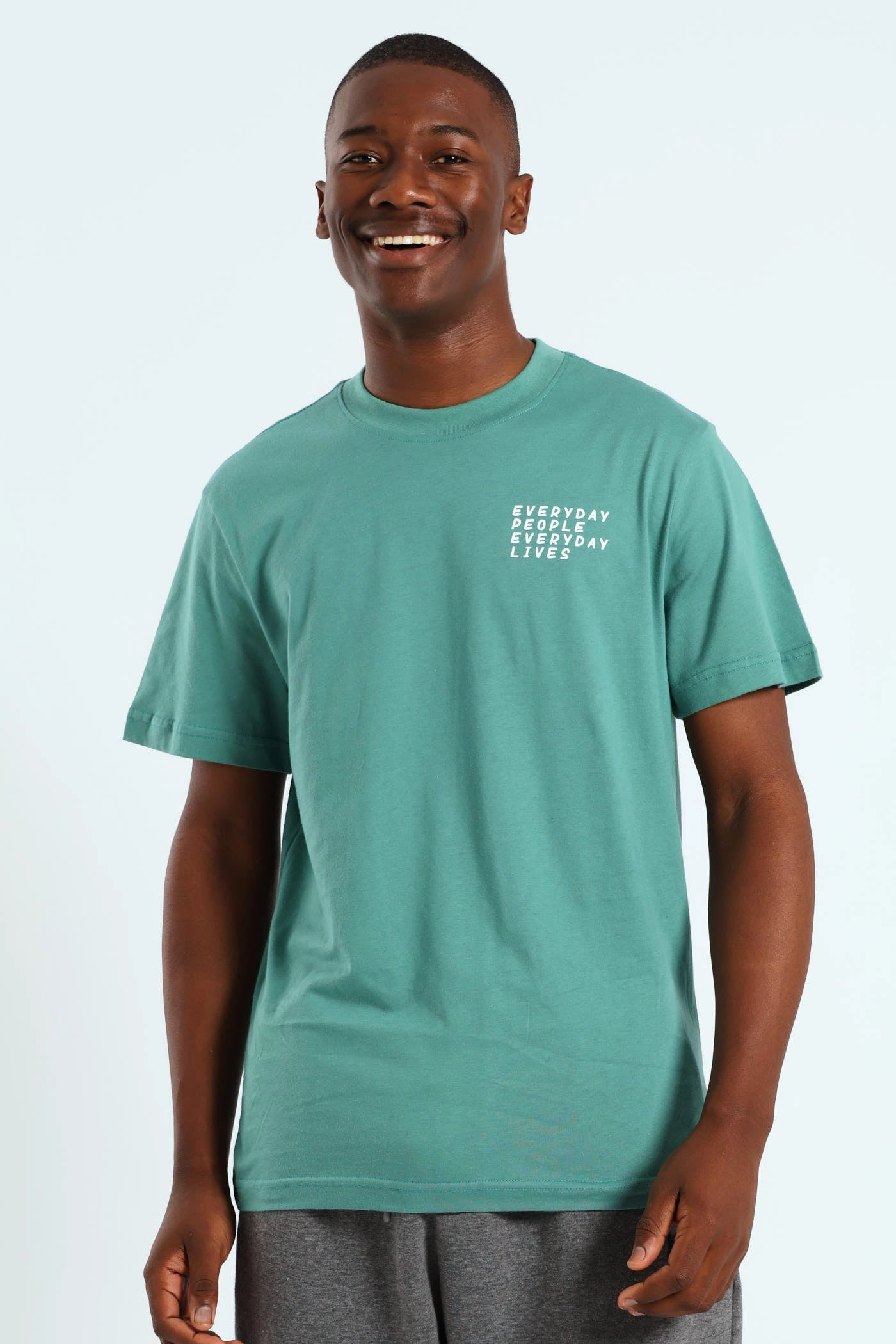 Relaxed Look Block Car Front & Back Printed Tee - Teal